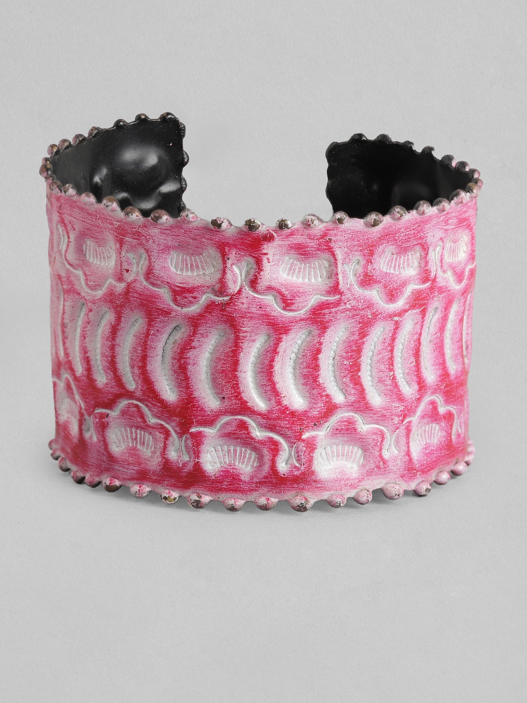

Rang Gali Women Silver-Plated Cuff Bracelet, Pink