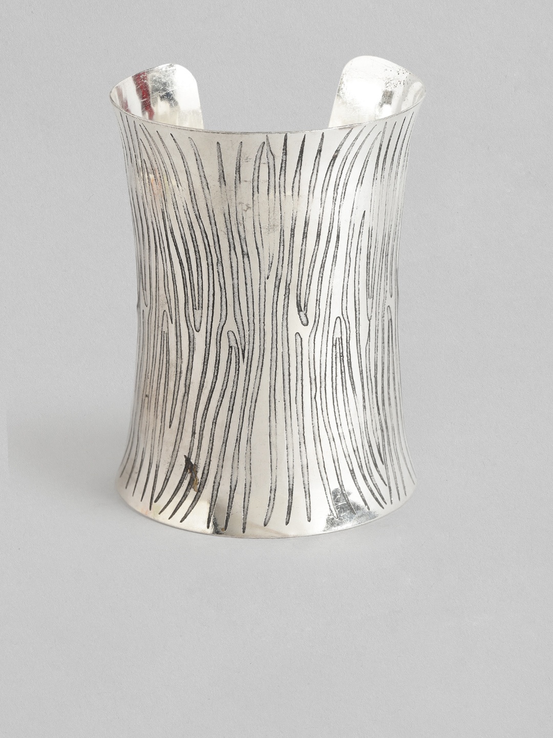 

Rang Gali Women Tribal Silver-Plated Cuff Bracelet