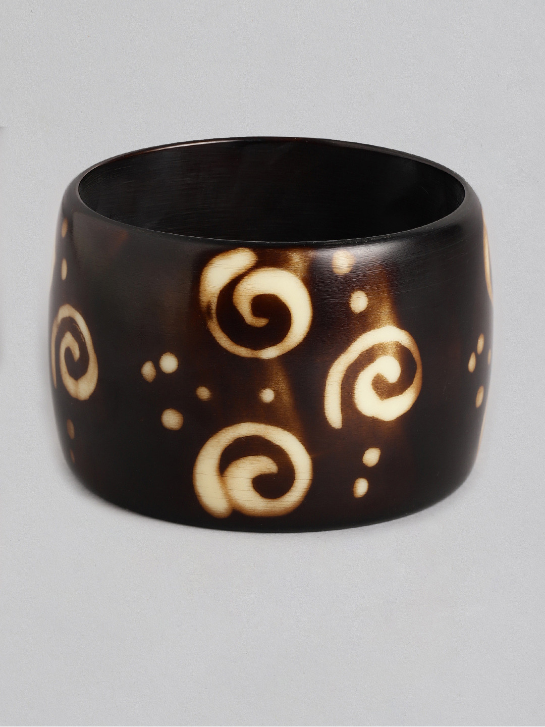 

Rang Gali Women Brown Tribal Rhodium-Plated Kada Bracelet