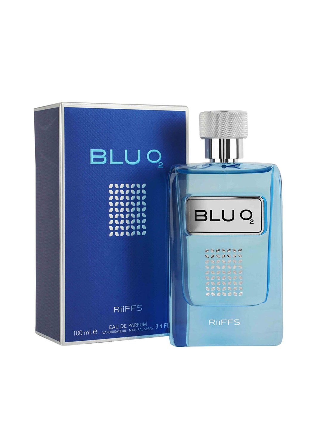 

RIIFFS Men Blu O2 Soothing & Long Lasting Eau De Parfum - 100 ml, Blue