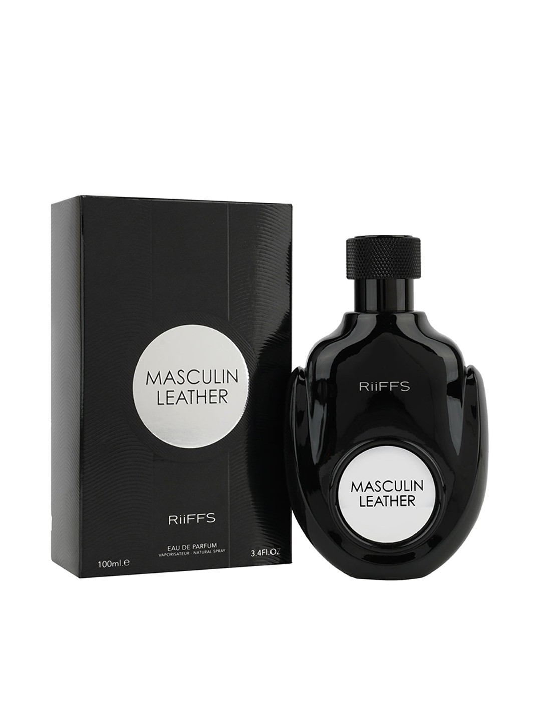 

RIIFFS Men Masculin Leather Soothing & Long Lasting Eau De Parfum - 100 ml, Black
