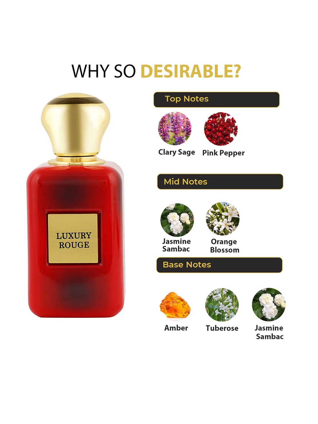 

RIIFFS Luxury Rouge Soothing & Long Lasting Eau De Parfum - 100 ml, Red