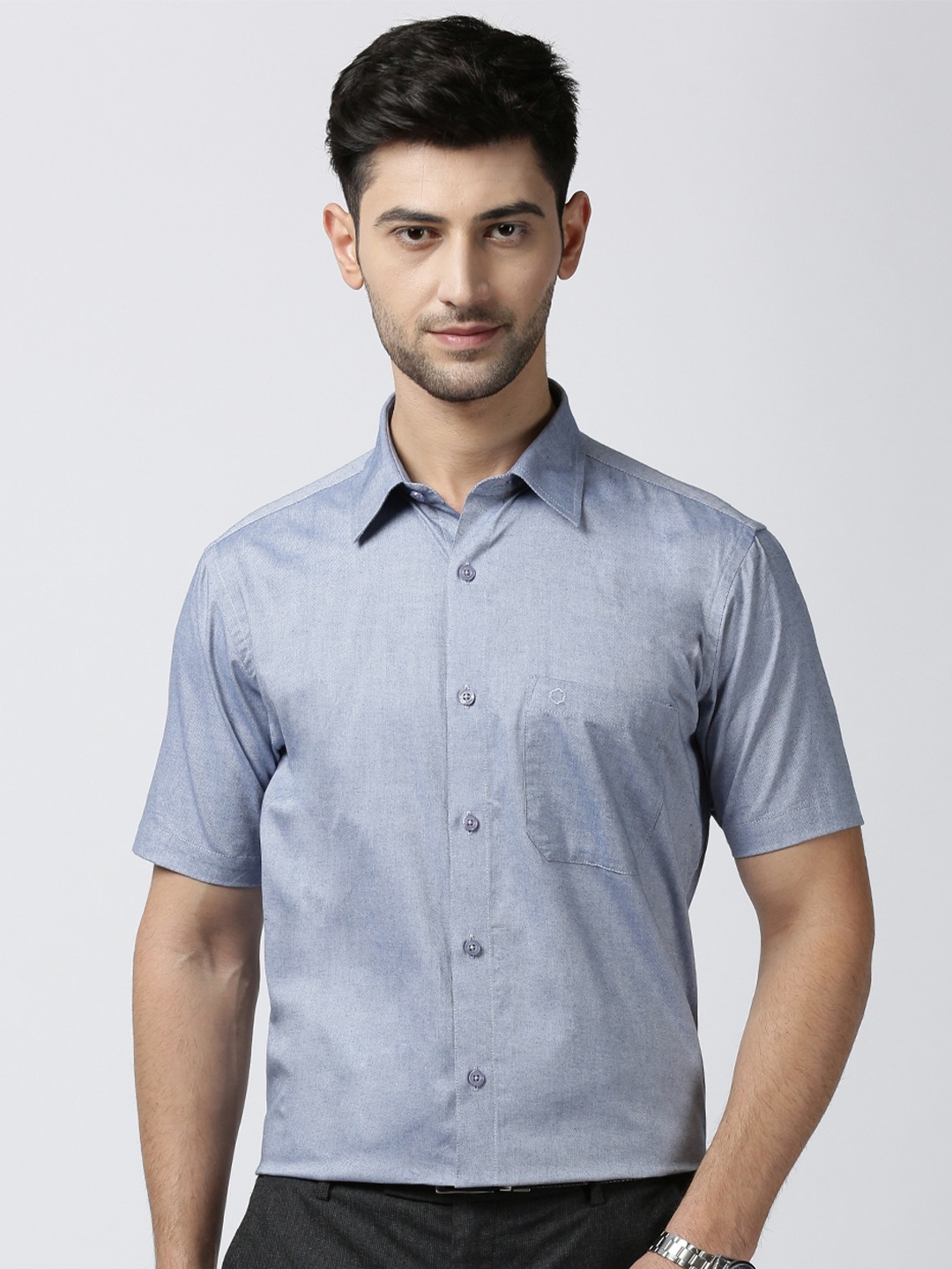 

Jansons Men Cotton Formal Shirt, Grey