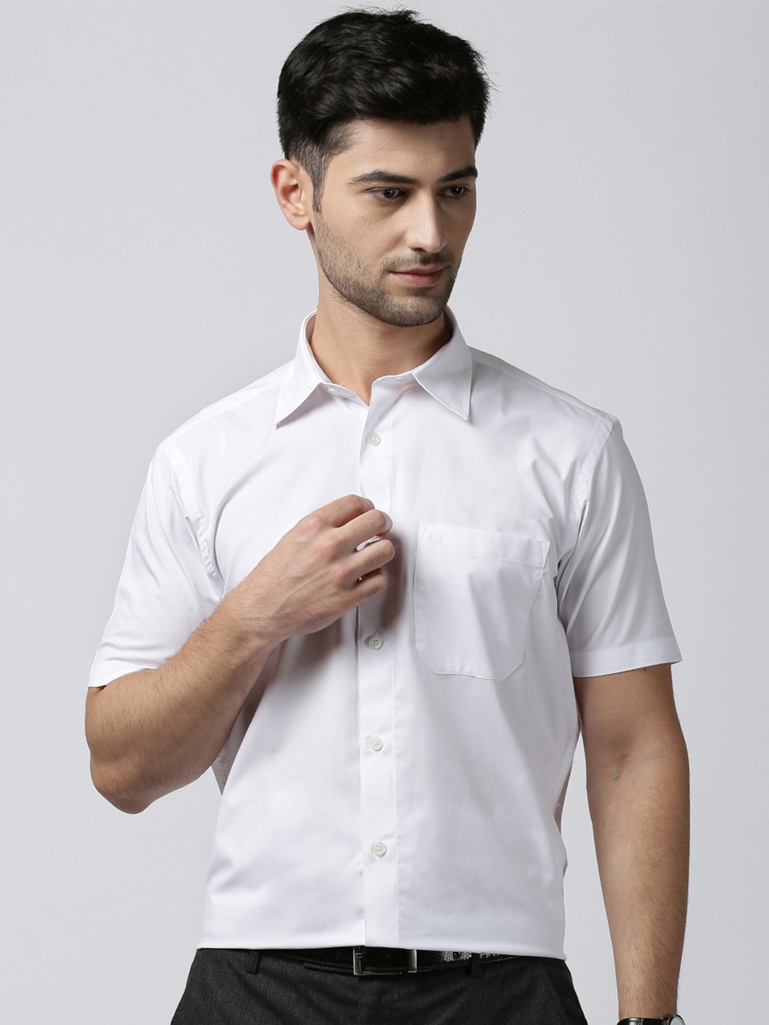 

Jansons Men Cotton Formal Shirt, White