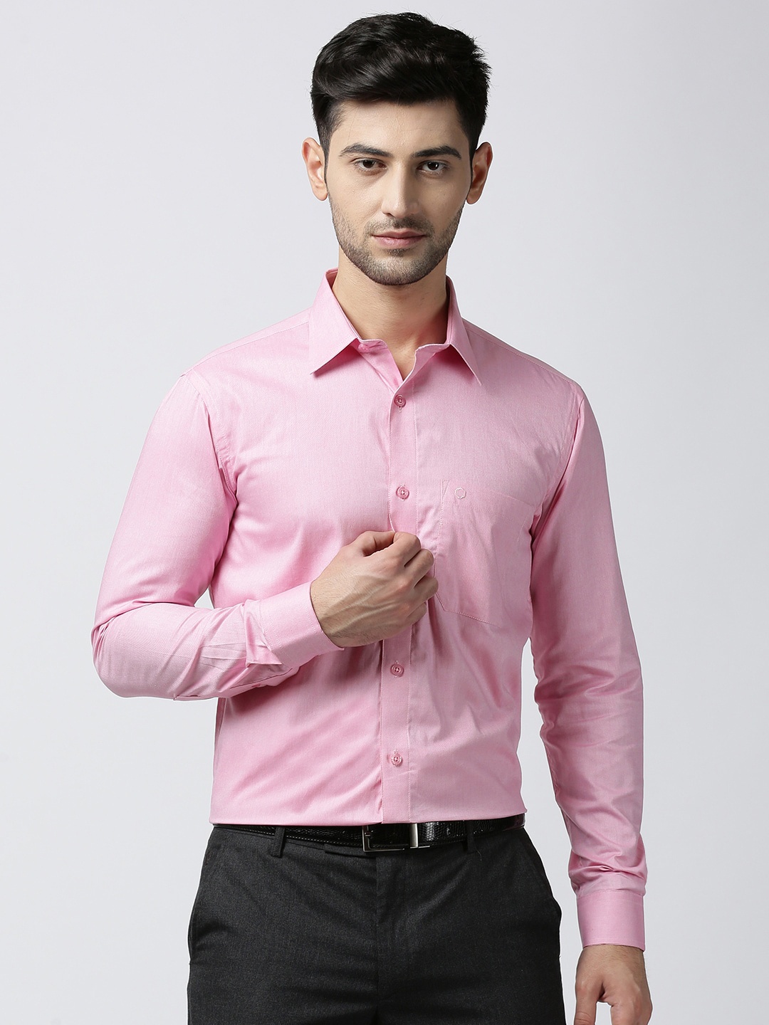 

Jansons Men Formal Cotton Shirt, Pink