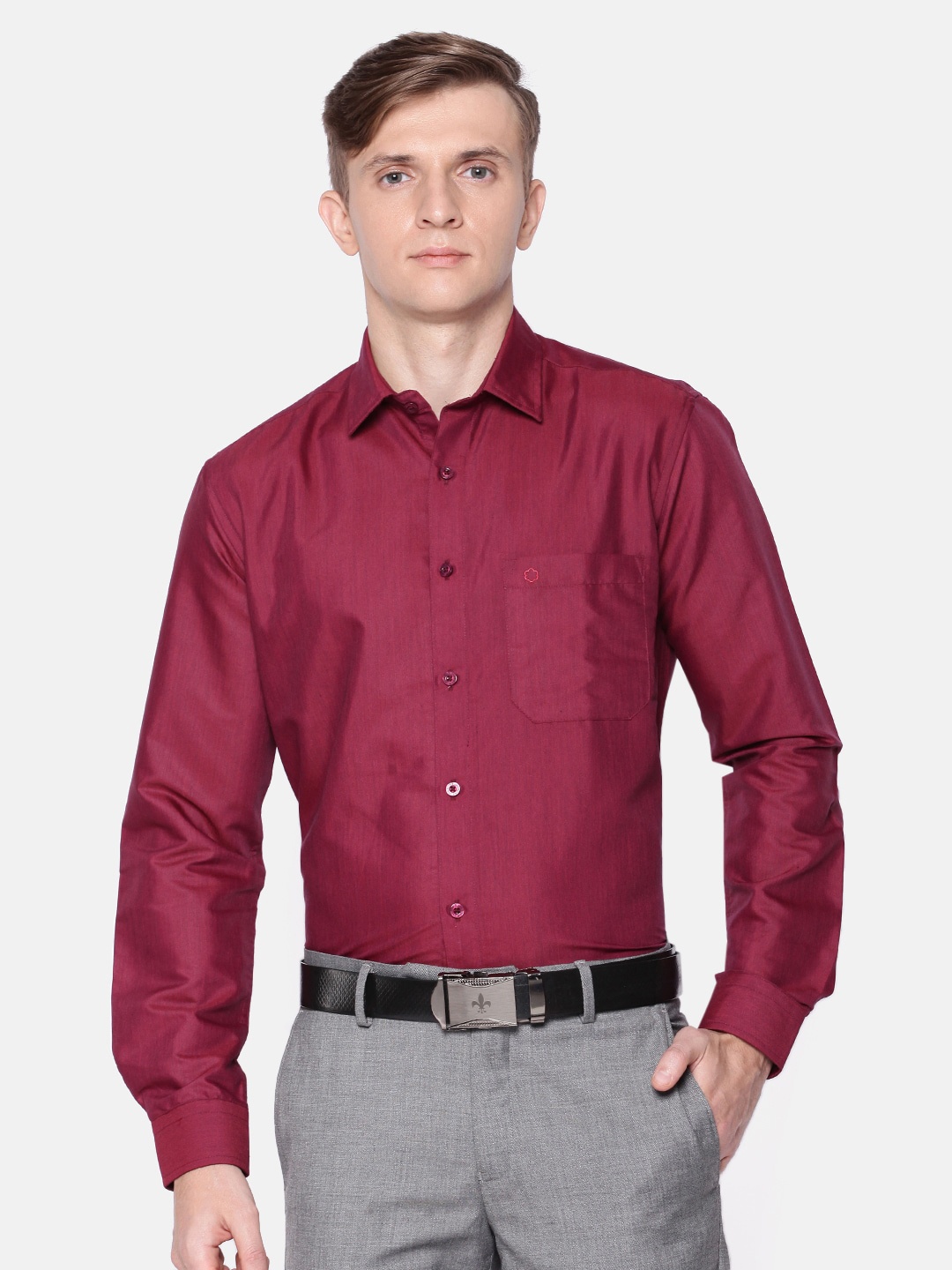 

Jansons Men Formal Shirt, Maroon