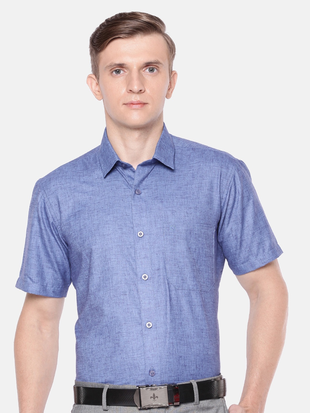 

Jansons Men Regular Fit Formal Shirt, Blue