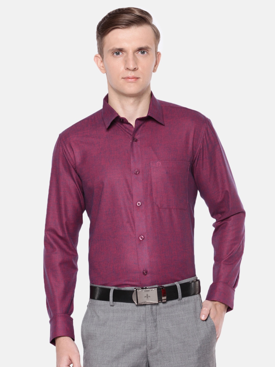 

Jansons Men Regular Fit Formal Shirt, Maroon