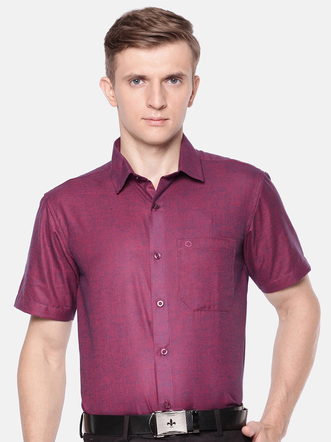 

Jansons Men Regular Fit Formal Shirt, Purple