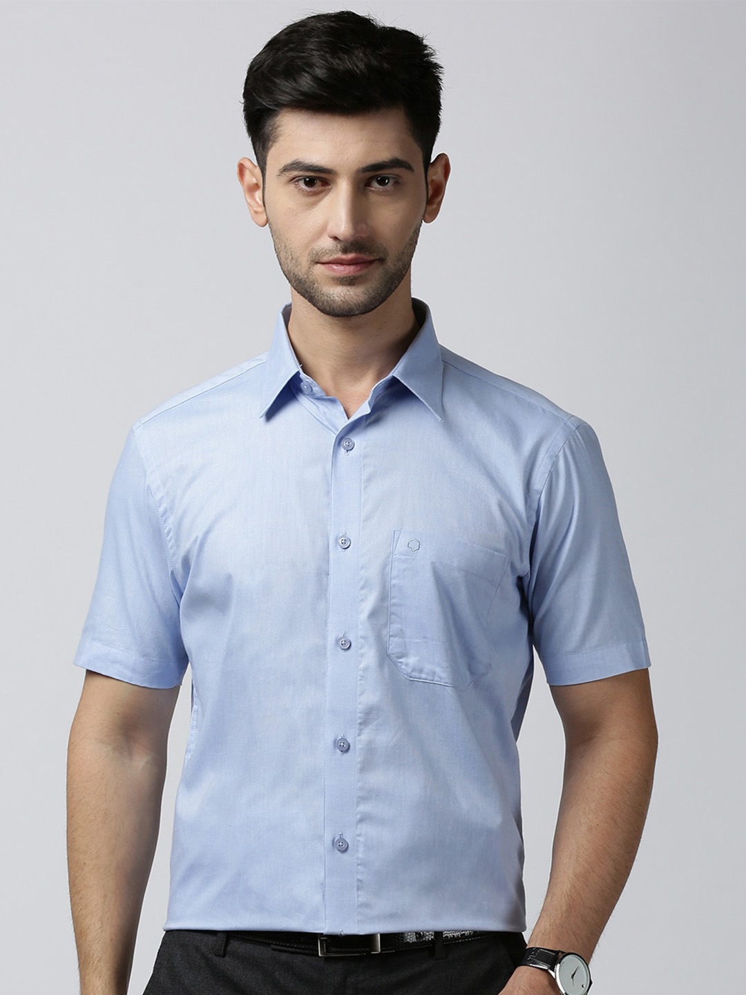 

Jansons Men Formal Cotton Shirt, Blue