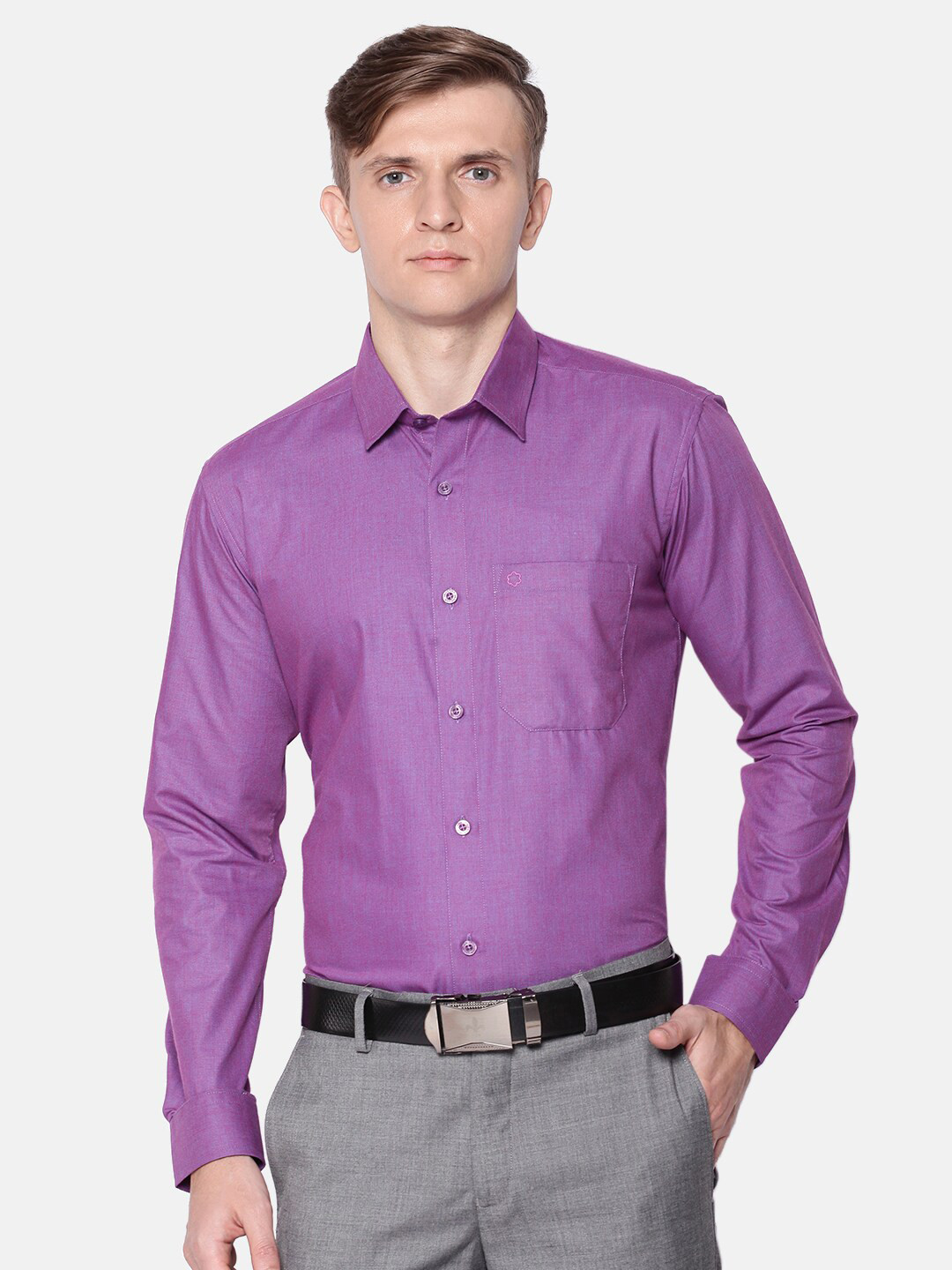 

Jansons Men Regular Fit Formal Shirt, Lavender