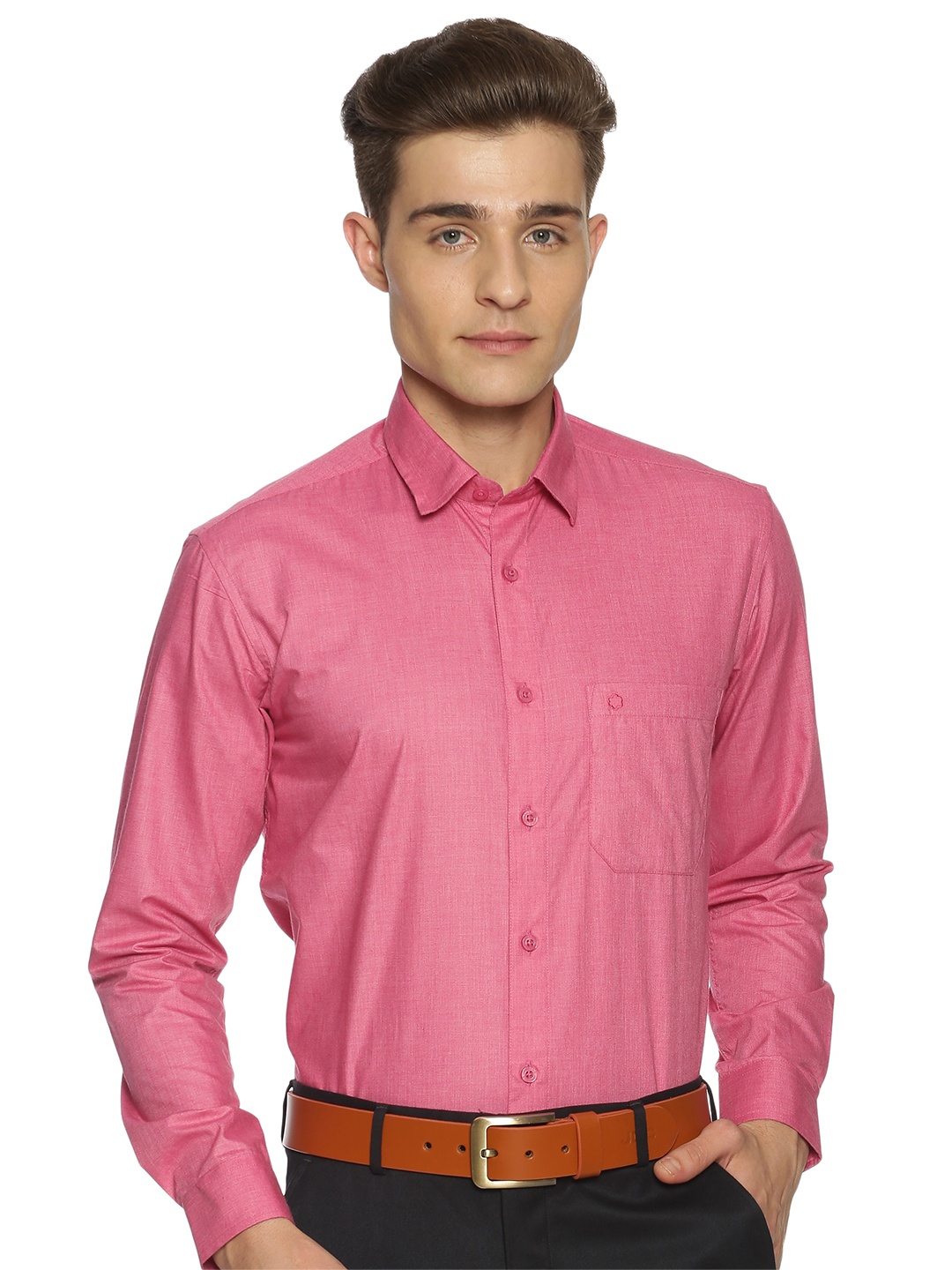 

Jansons Men Regular Fit Formal Shirt, Pink