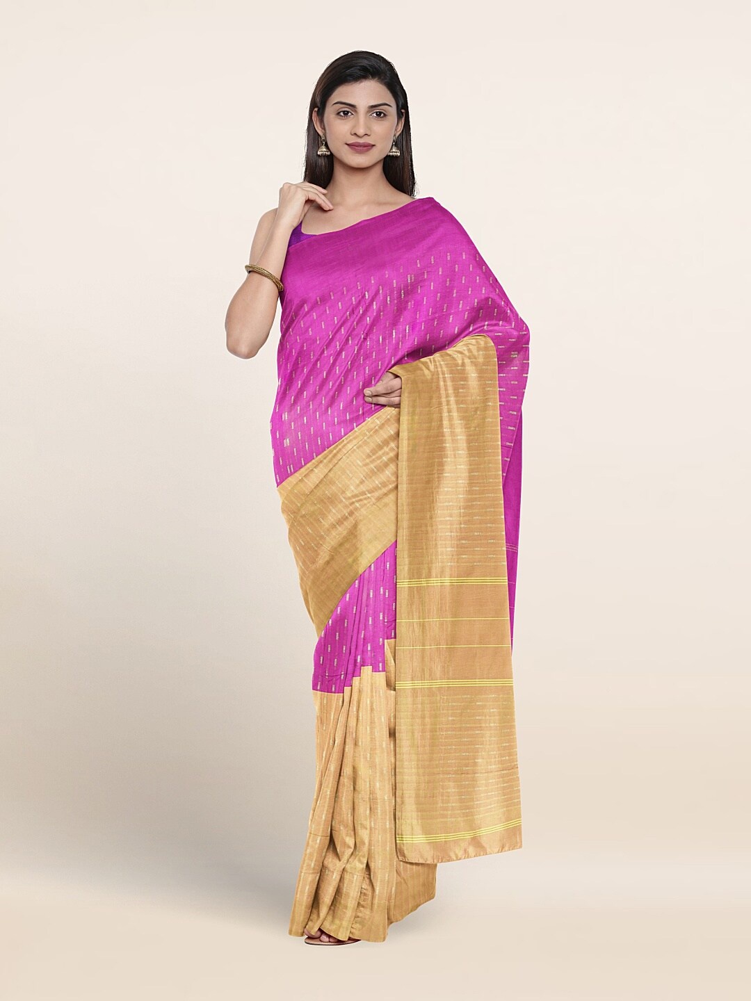 

Pothys Woven Design Art Silk Saree, Pink