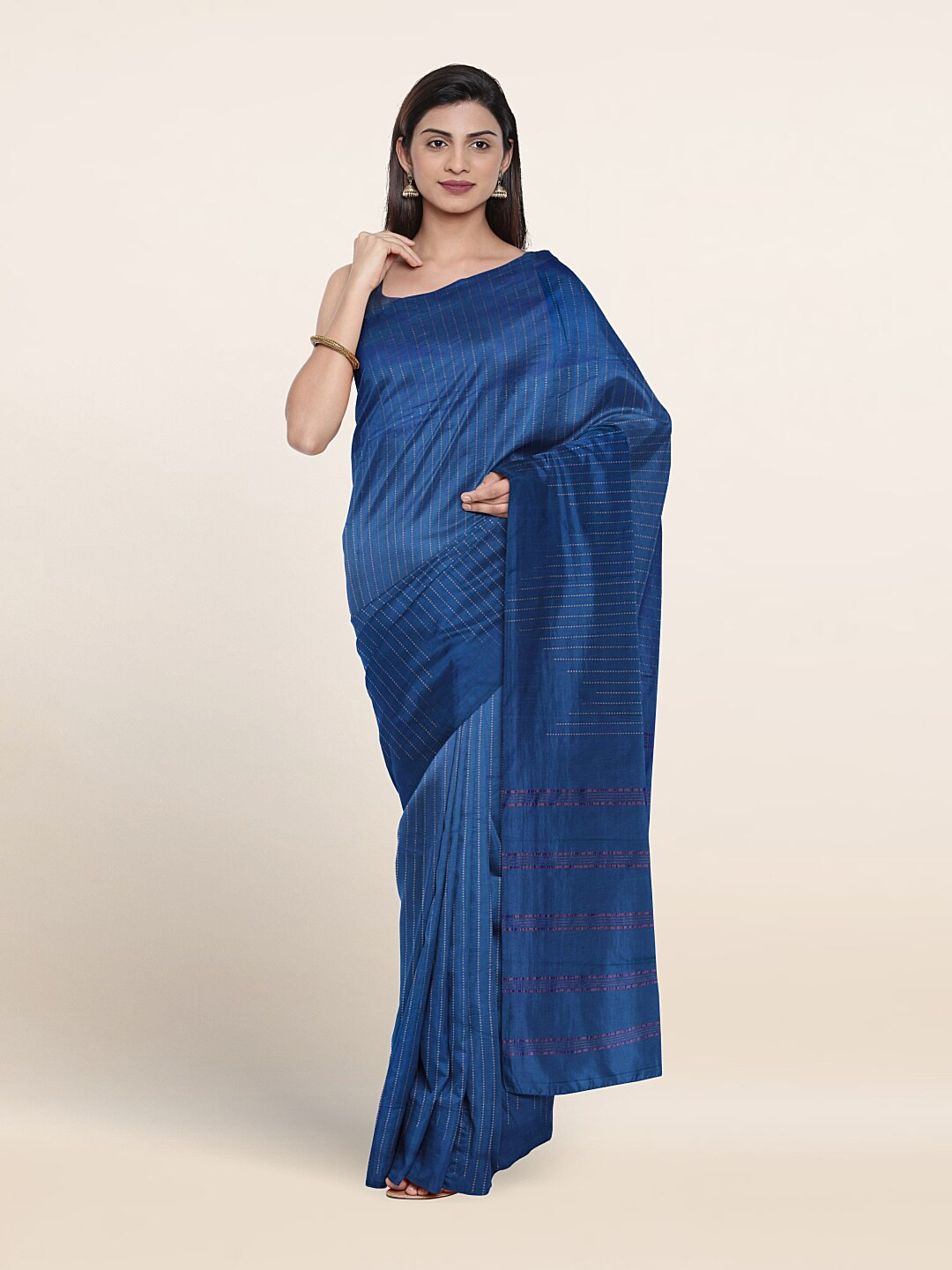 

Pothys Woven Design Zari Art Silk Saree, Blue