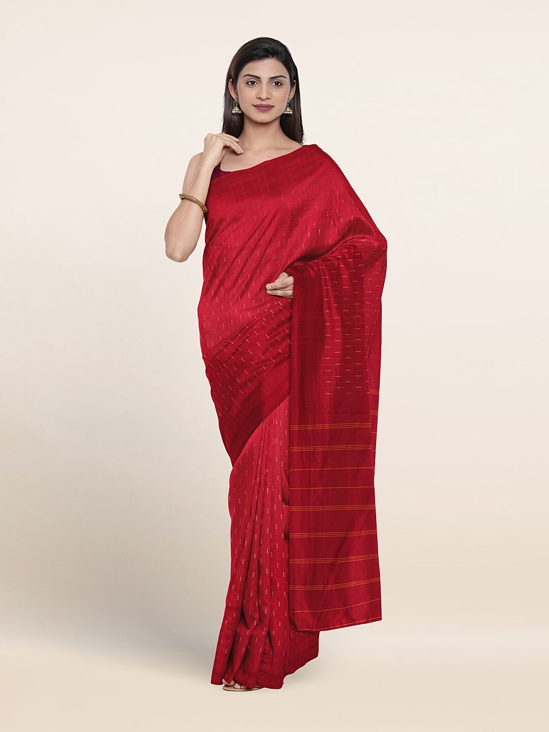 

Pothys Woven Design Zari Art Silk Saree, Red