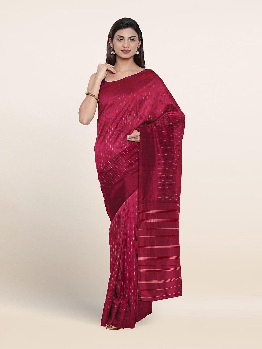 

Pothys Woven Design Zari Art Silk Saree, Pink