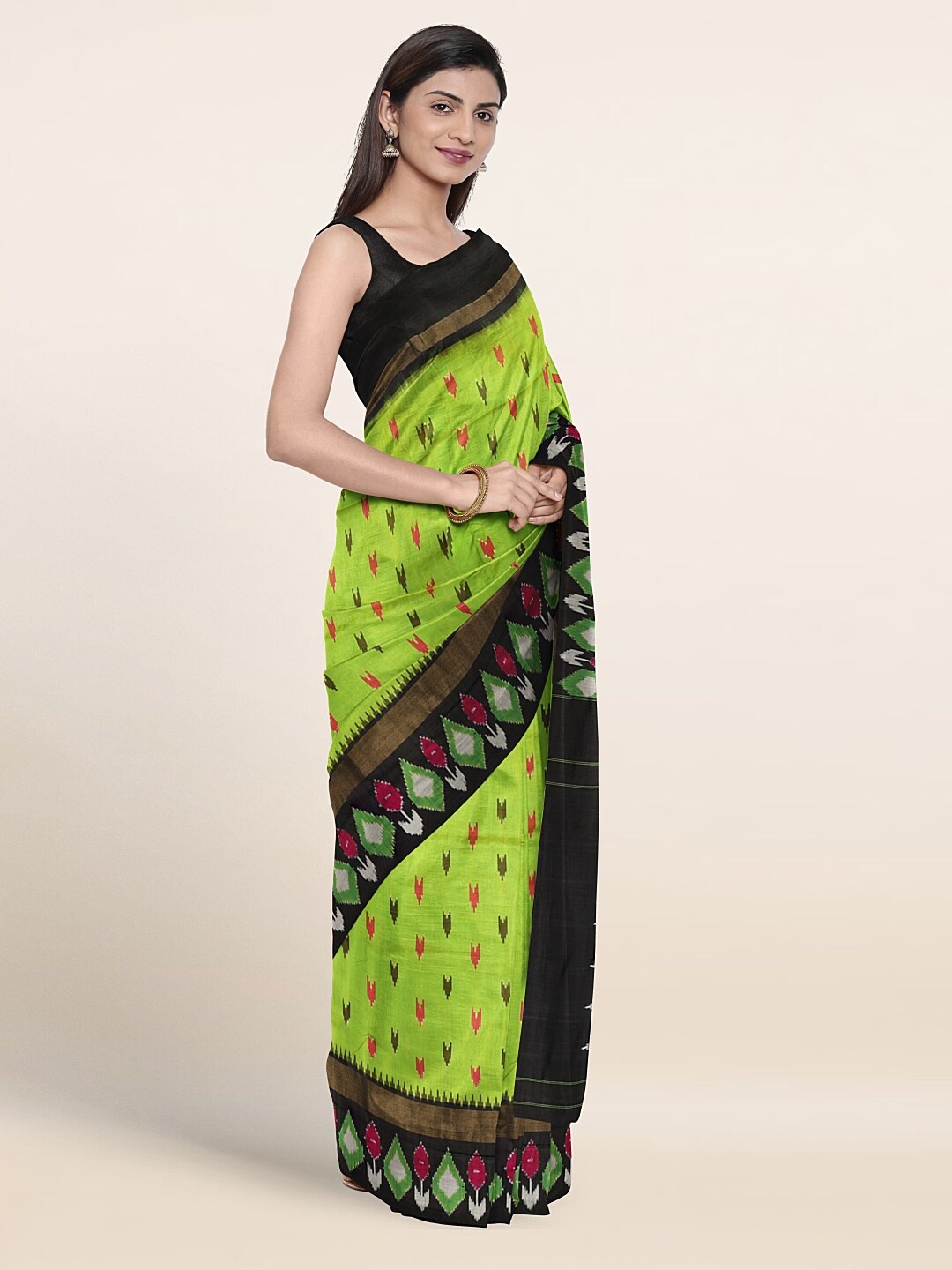 

Pothys Zari Pure Silk Saree, Green