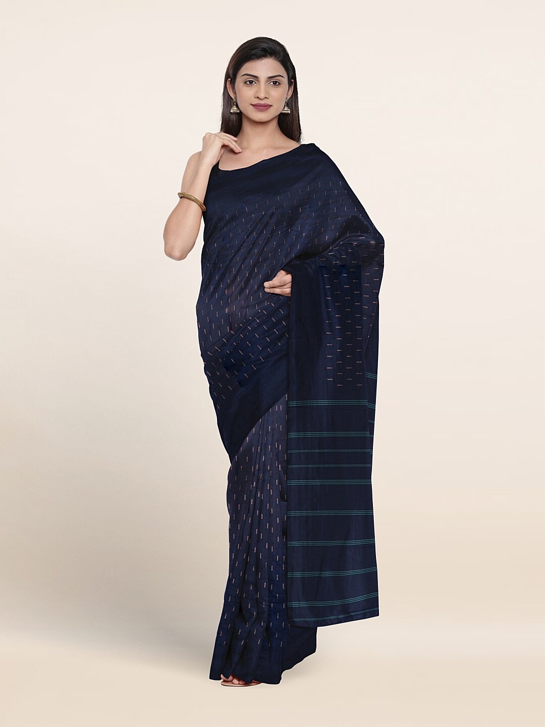 

Pothys Woven Design Zari Art Silk Saree, Blue