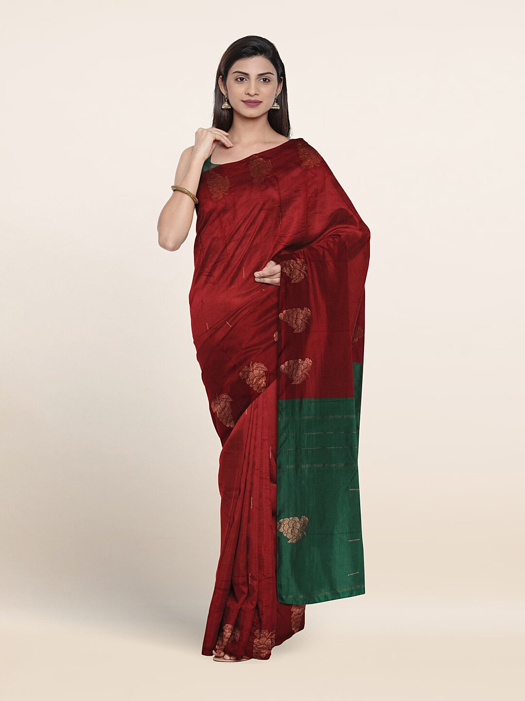 

Pothys Contrast Pallu Art Silk Saree, Maroon