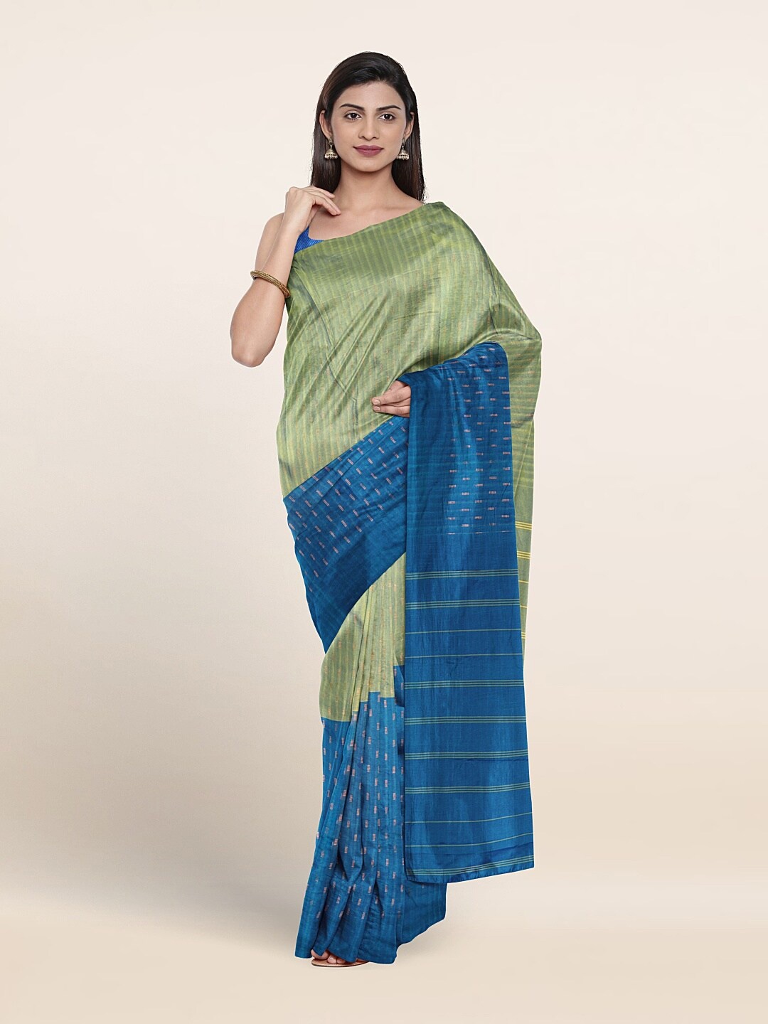 

Pothys Woven Design Zari Art Silk Saree, Green