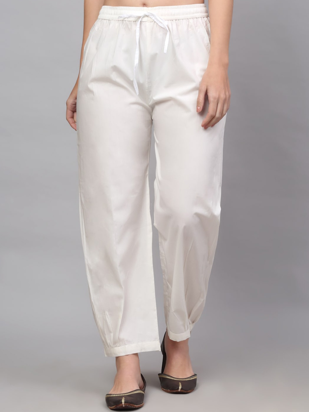 

Laado - Pamper Yourself Women Loose Fit Cotton Salwar, Off white
