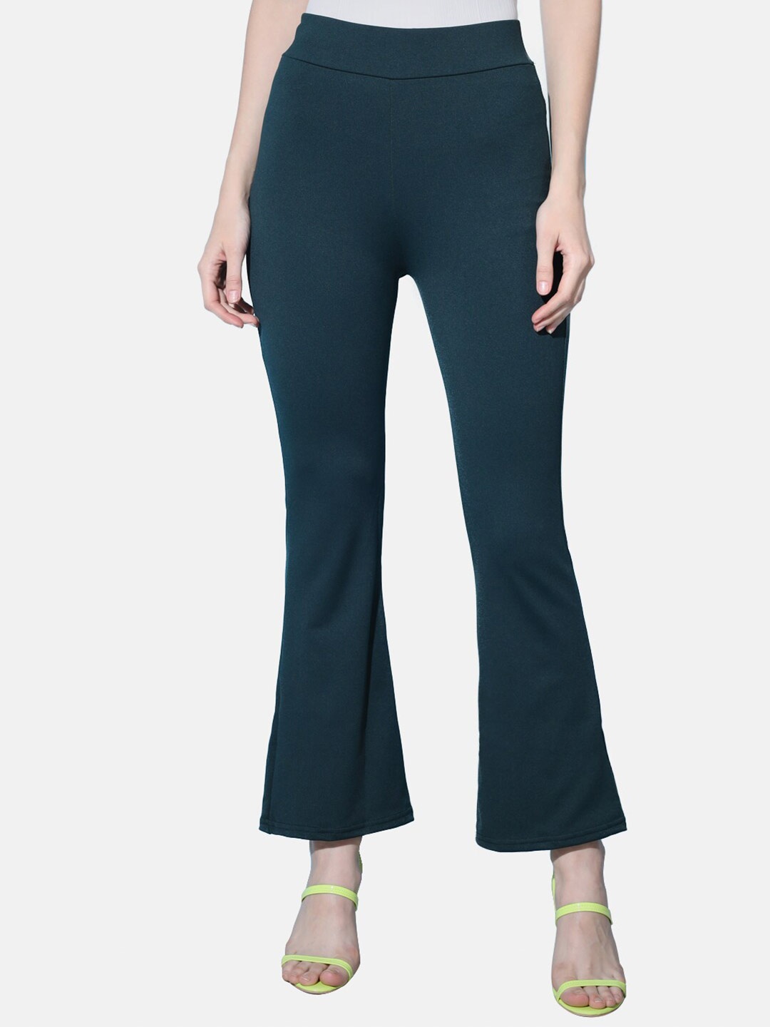 

BUY NEW TREND Women Skinny Fit High-Rise Trousers, Teal