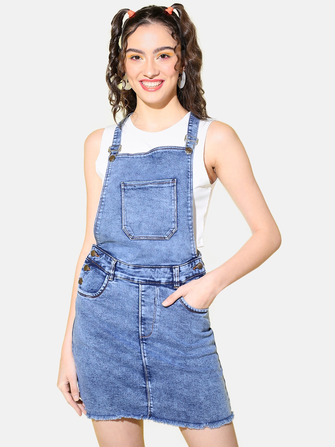 

BUY NEW TREND Women Cotton Denim Dungaree, Blue