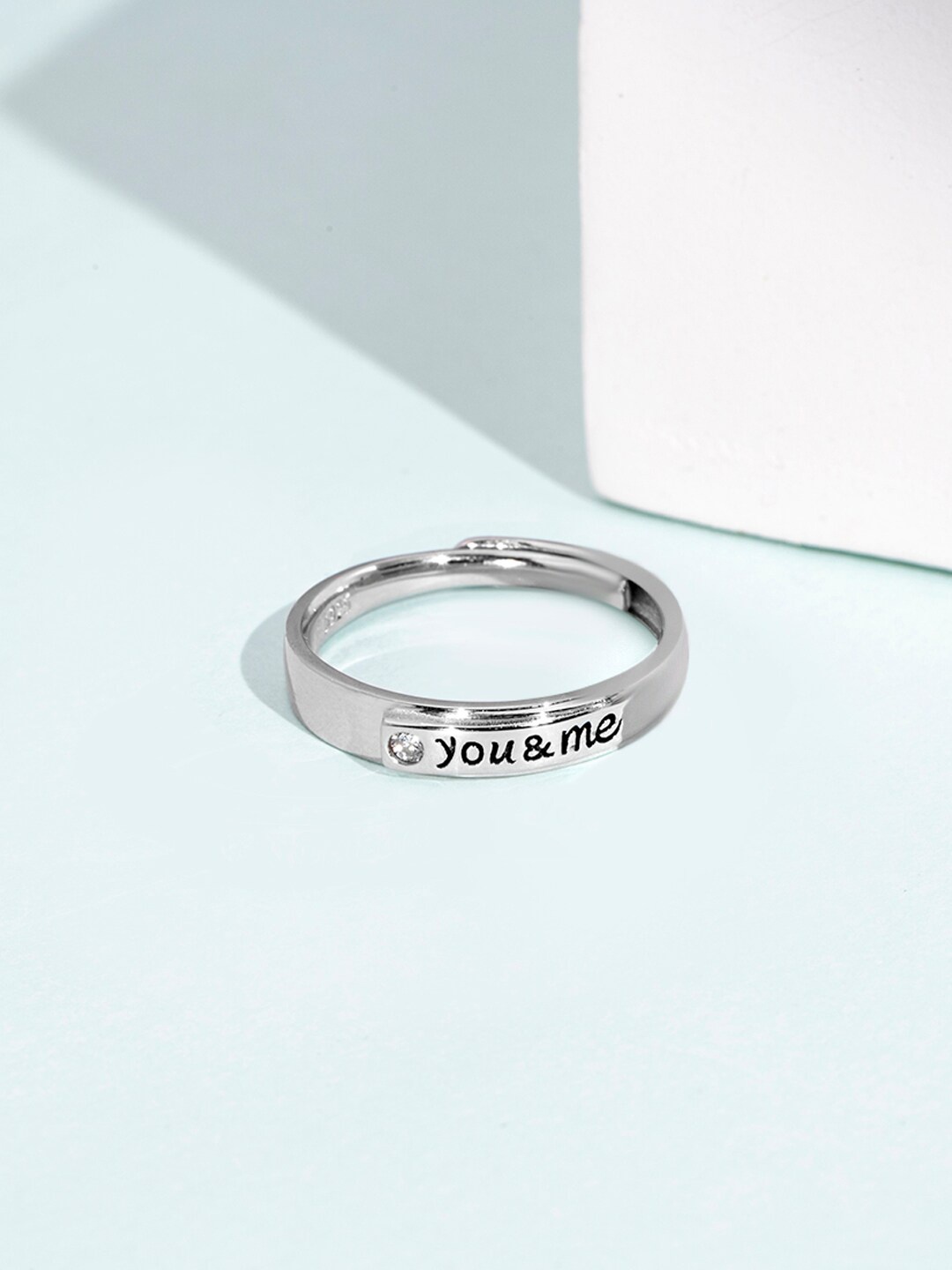 

Zavya Men Adjustable Finger Ring, Silver