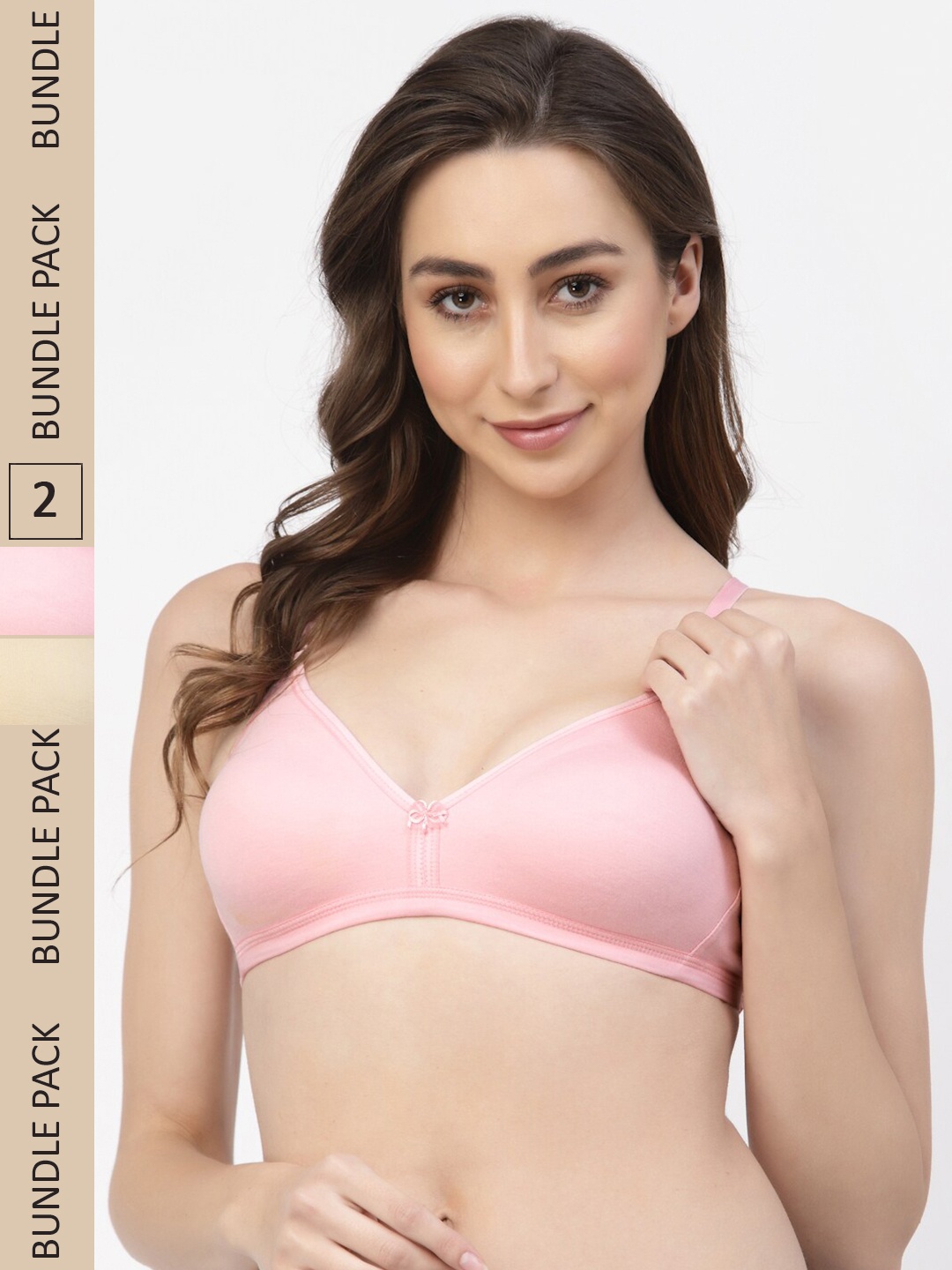 

Floret Pack Of 2 Non Padded Seatmless Bra, Pink