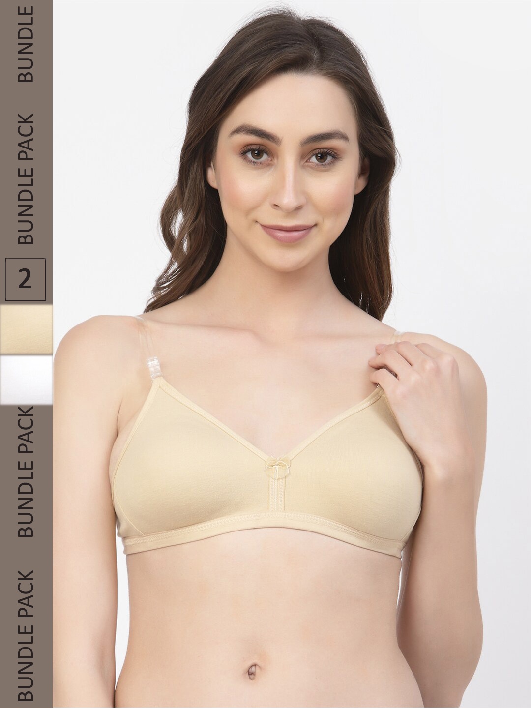 

Floret Pack Of 2 Non Padded Bra, White