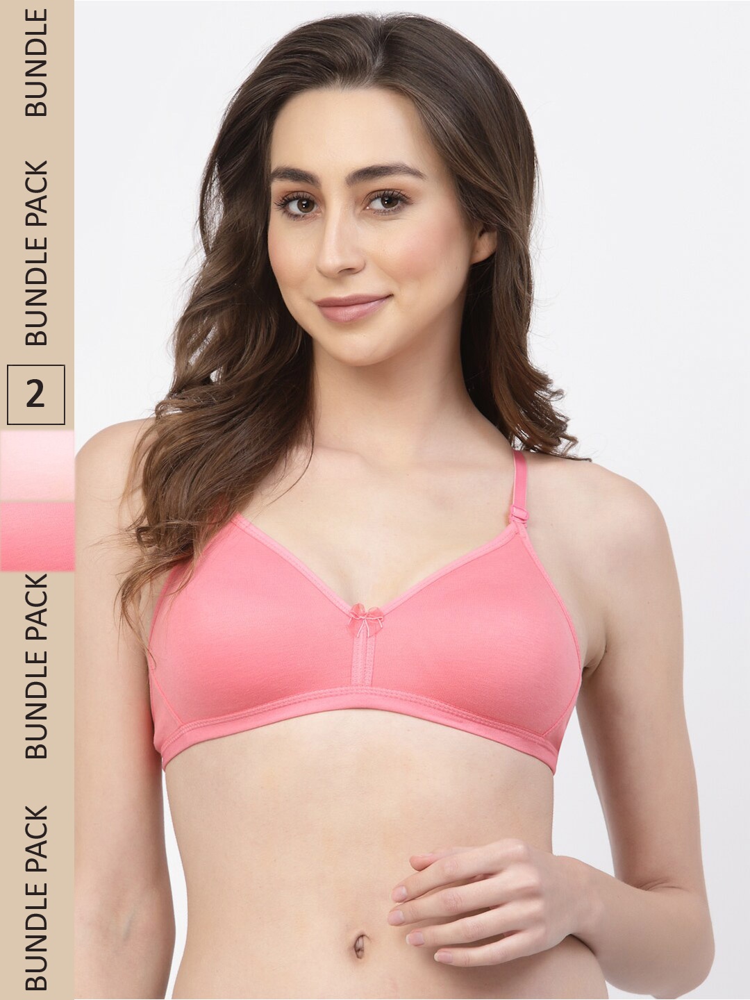 

Floret Pack Of 2 Non Padded T-Shirt Bra, Pink