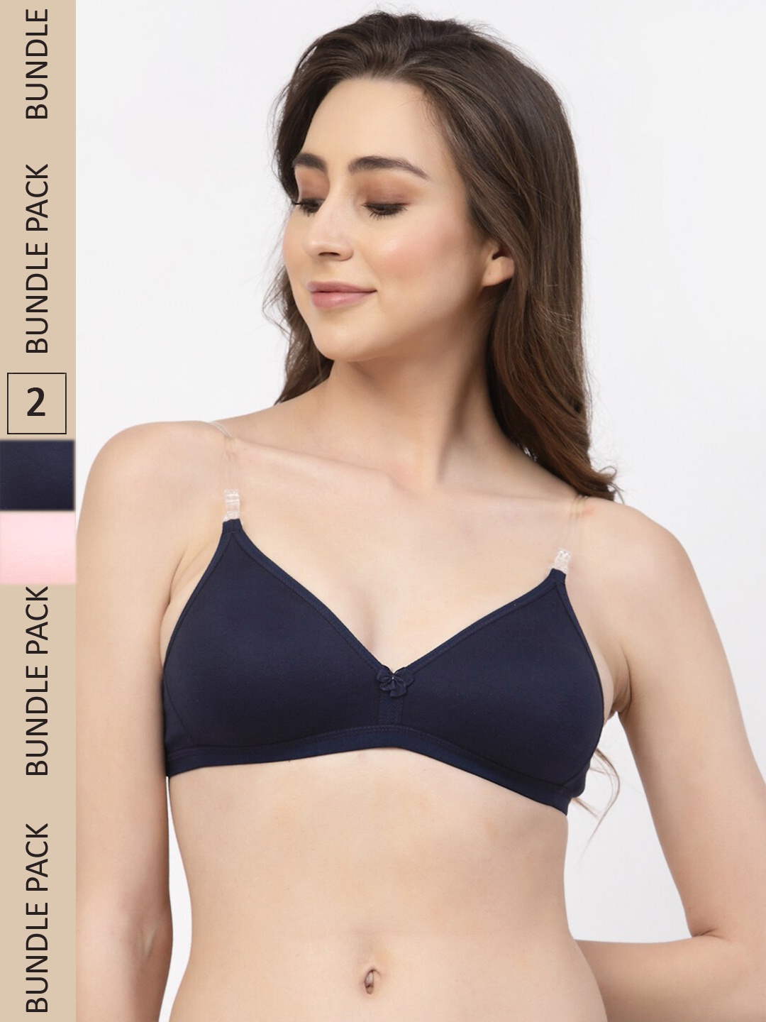 

Floret Navy Blue & Pink Bra