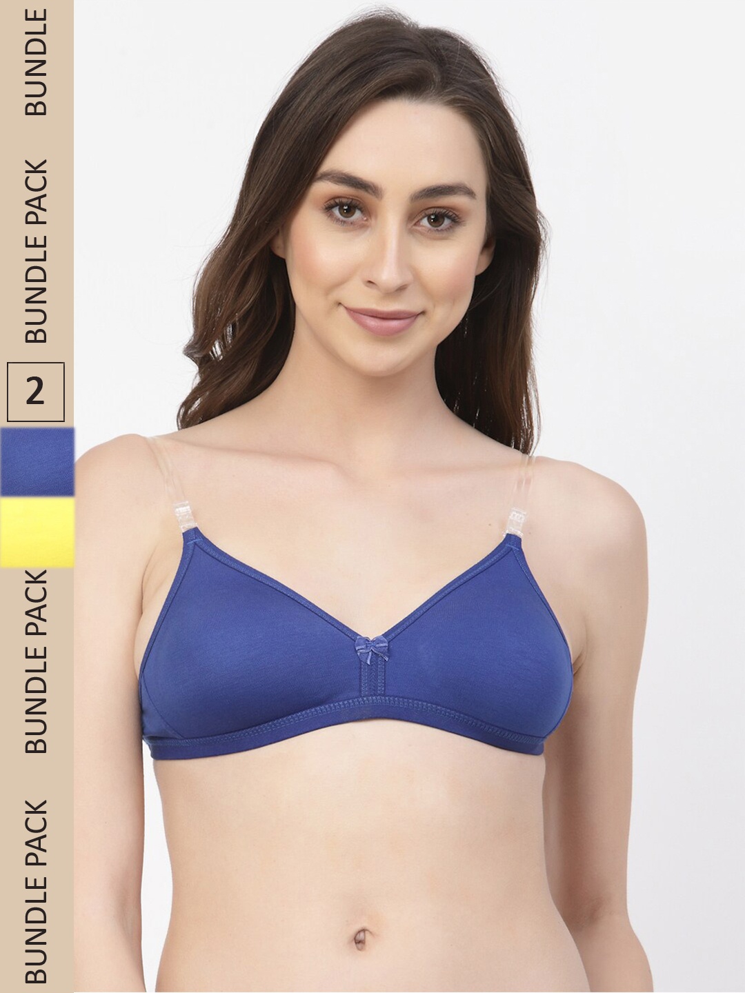 

Floret Pack Of 2 Non Padded T-Shirt Bra, Blue