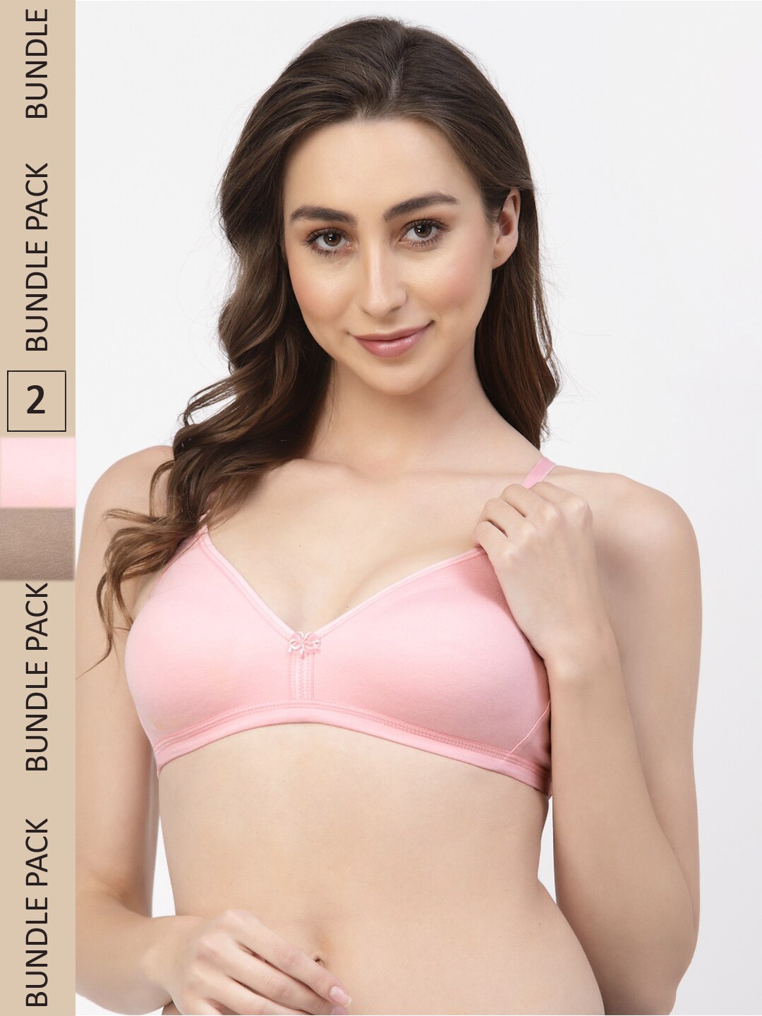 

Floret Pack Of 2 Non-Padded Non-Wired T-Shirt Bra, Nude
