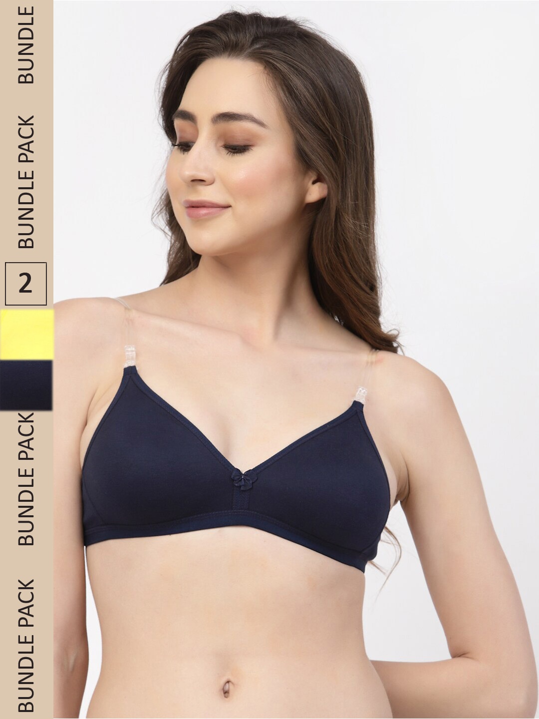 

Floret Pack Of 2 Non Padded Non Wired Seamless Bra, Yellow