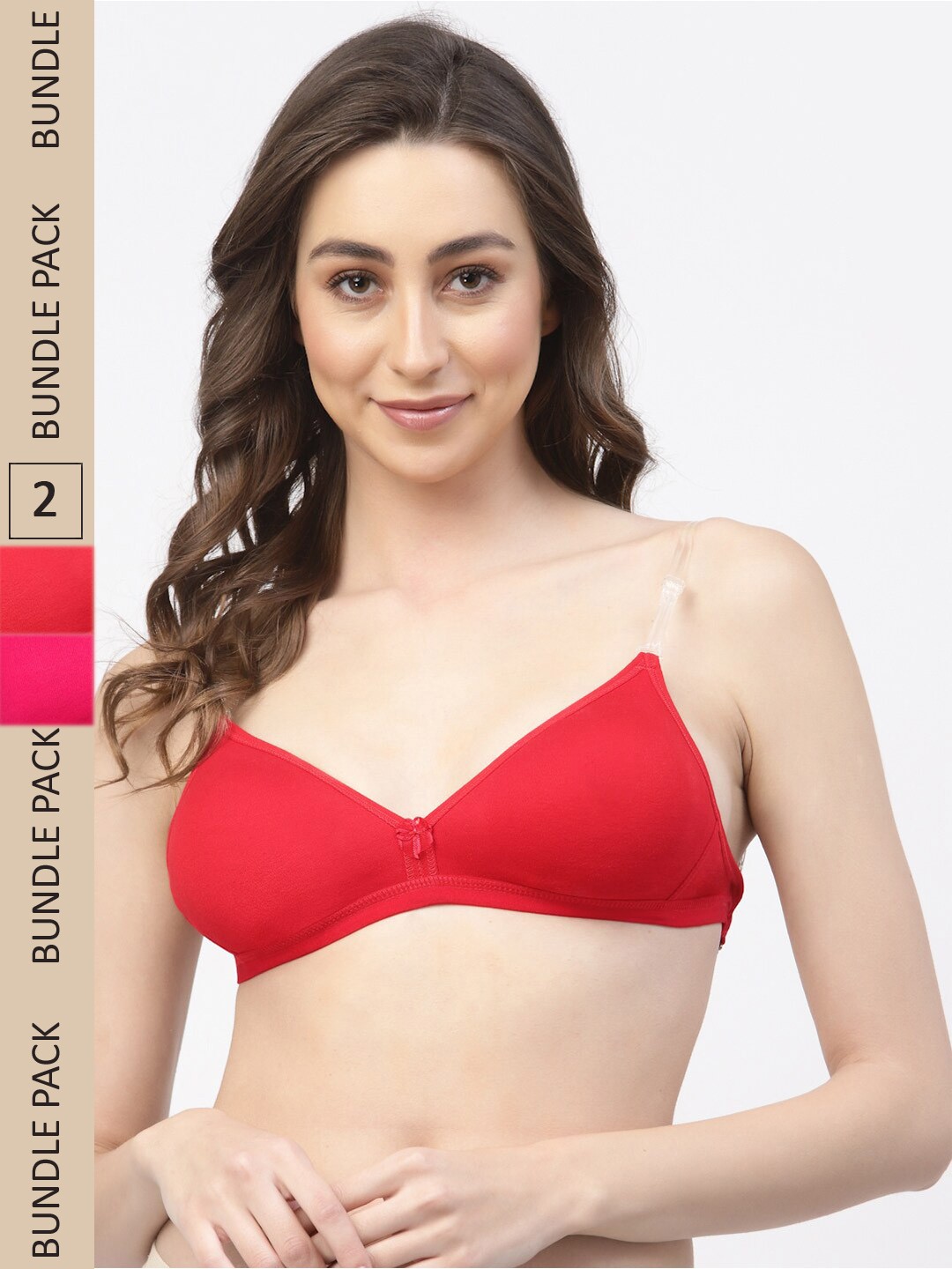 

Floret Pack Of 2 Non Padded Non Wired Seamless Bra, Magenta