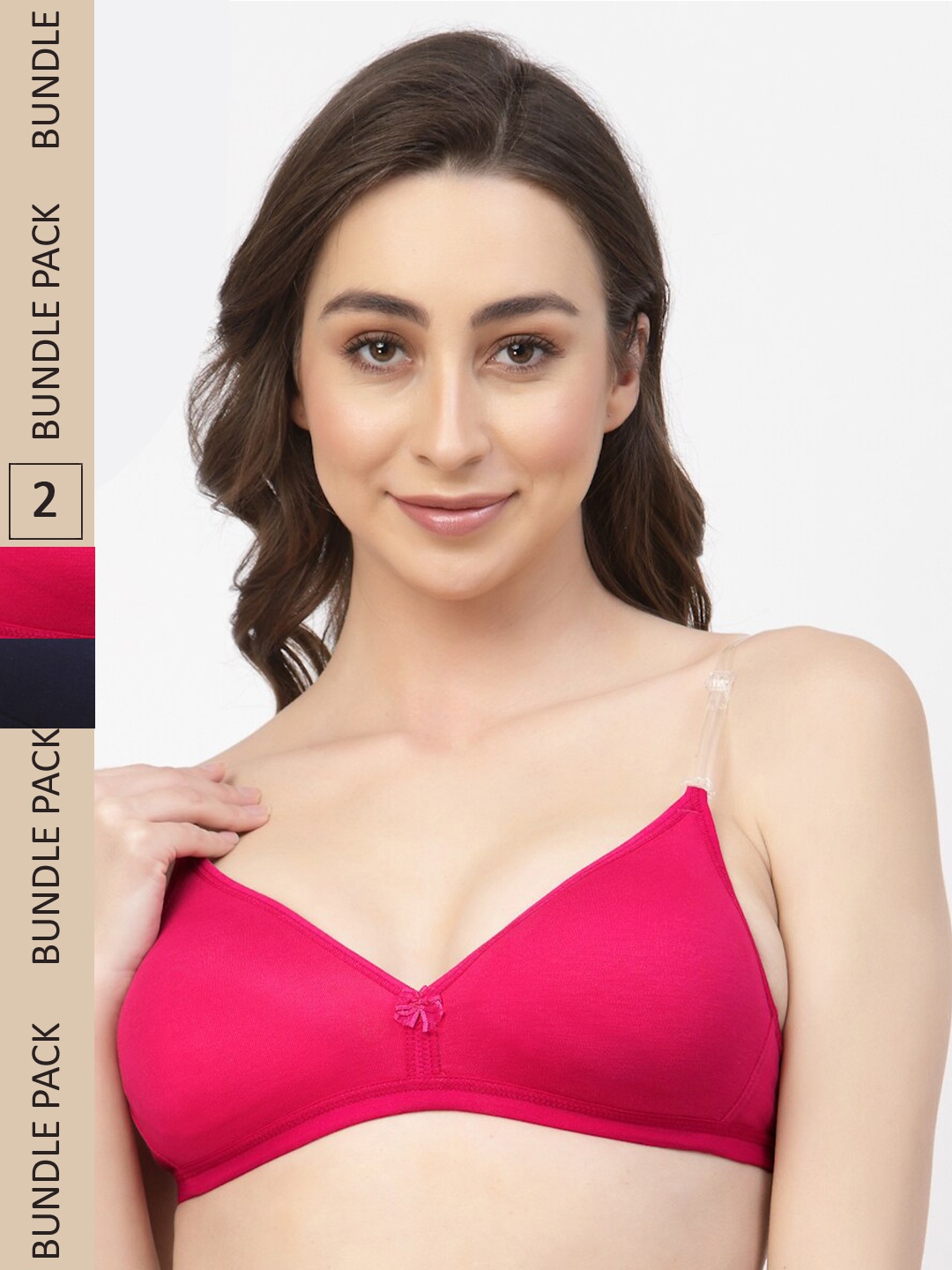 

Floret Pack Of 2 Non Padded T-Shirt Bra, Magenta