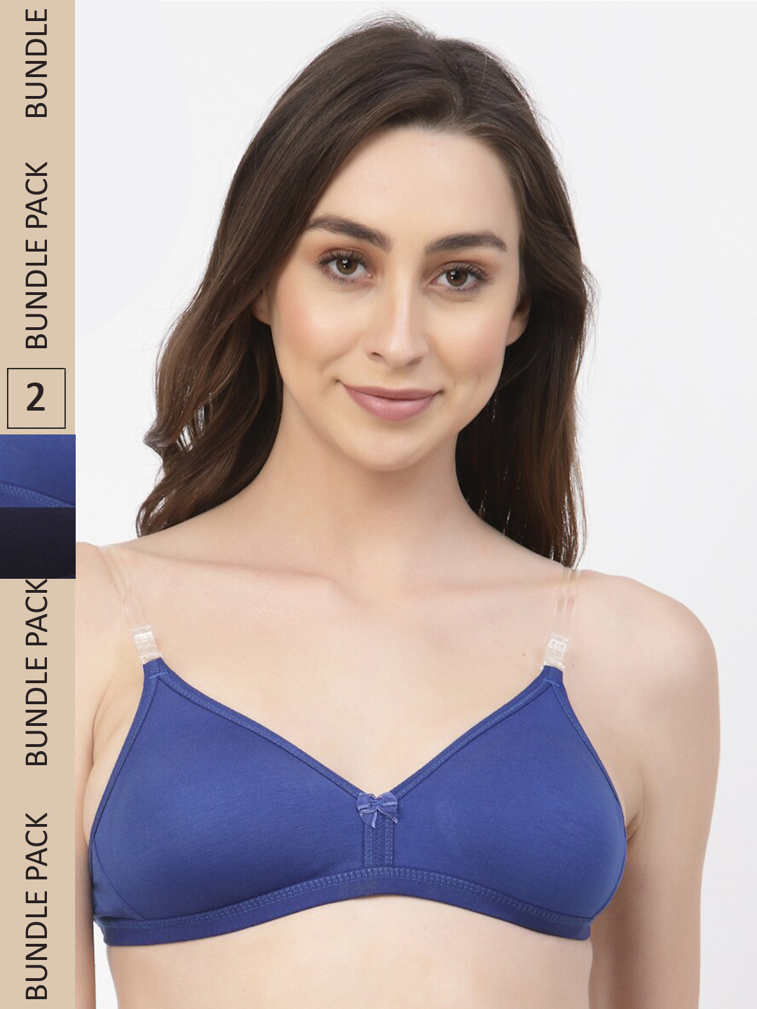 

Floret Pack Of 2 Non Padded Bra, Blue