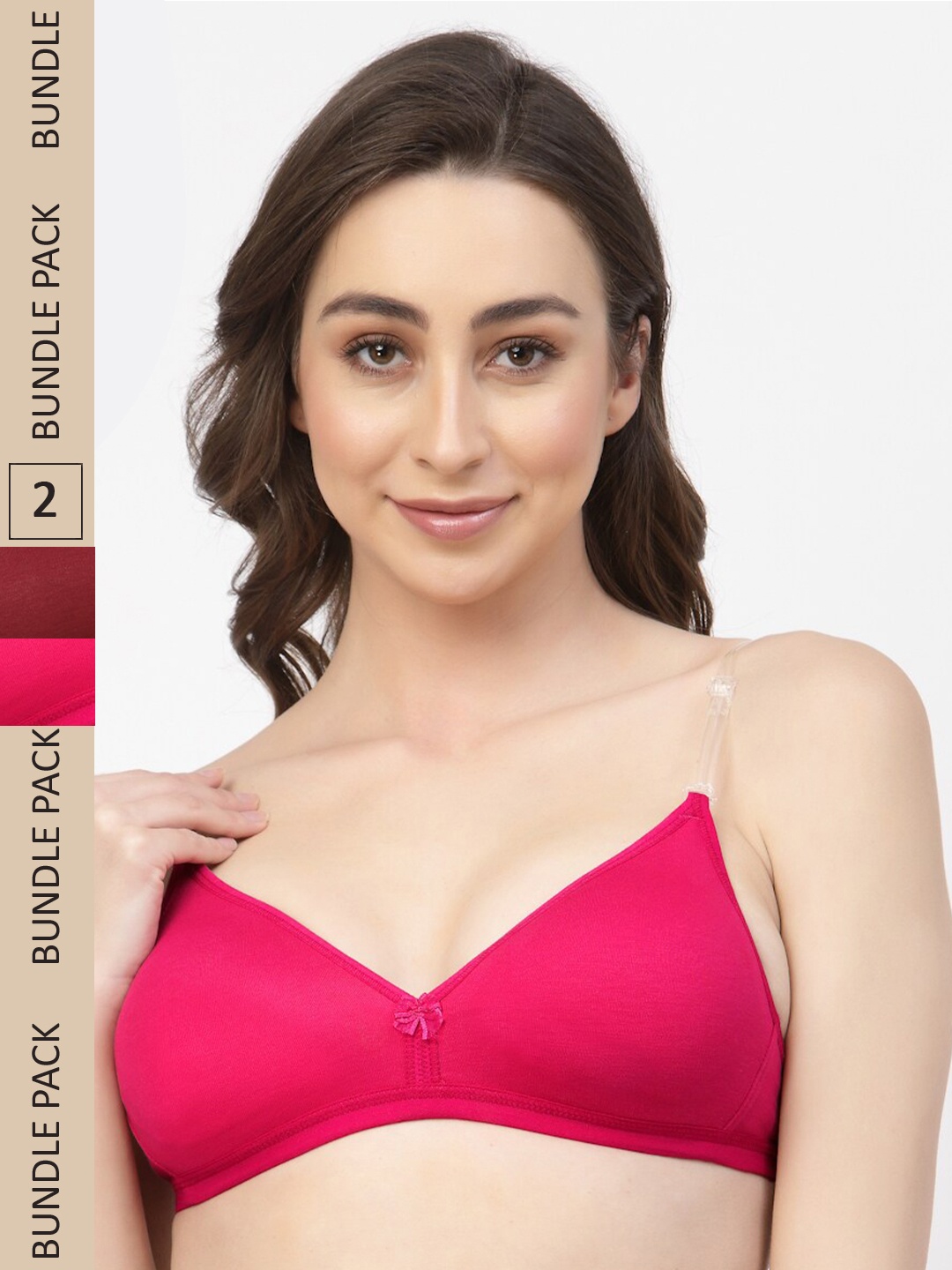 

Floret Pack Of 2 Non Padded Bra, Magenta