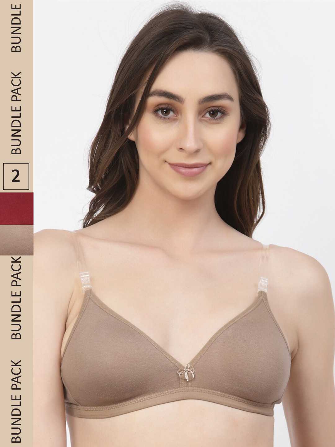 

Floret Pack Of 2 Non Padded Seamless Bra, Nude