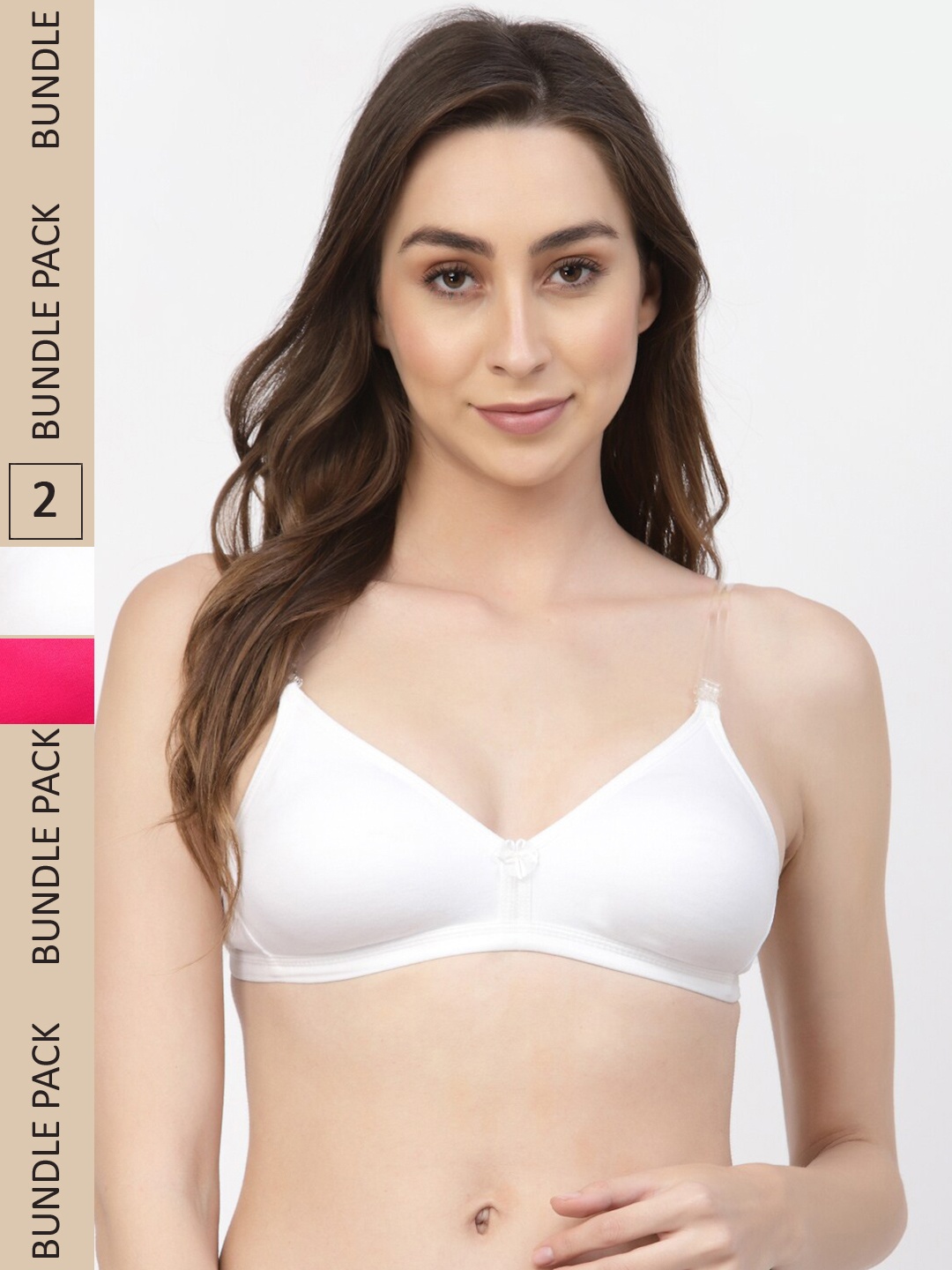 

Floret Pack Of 2 Non Padded Seamless T-shirt Bra, White