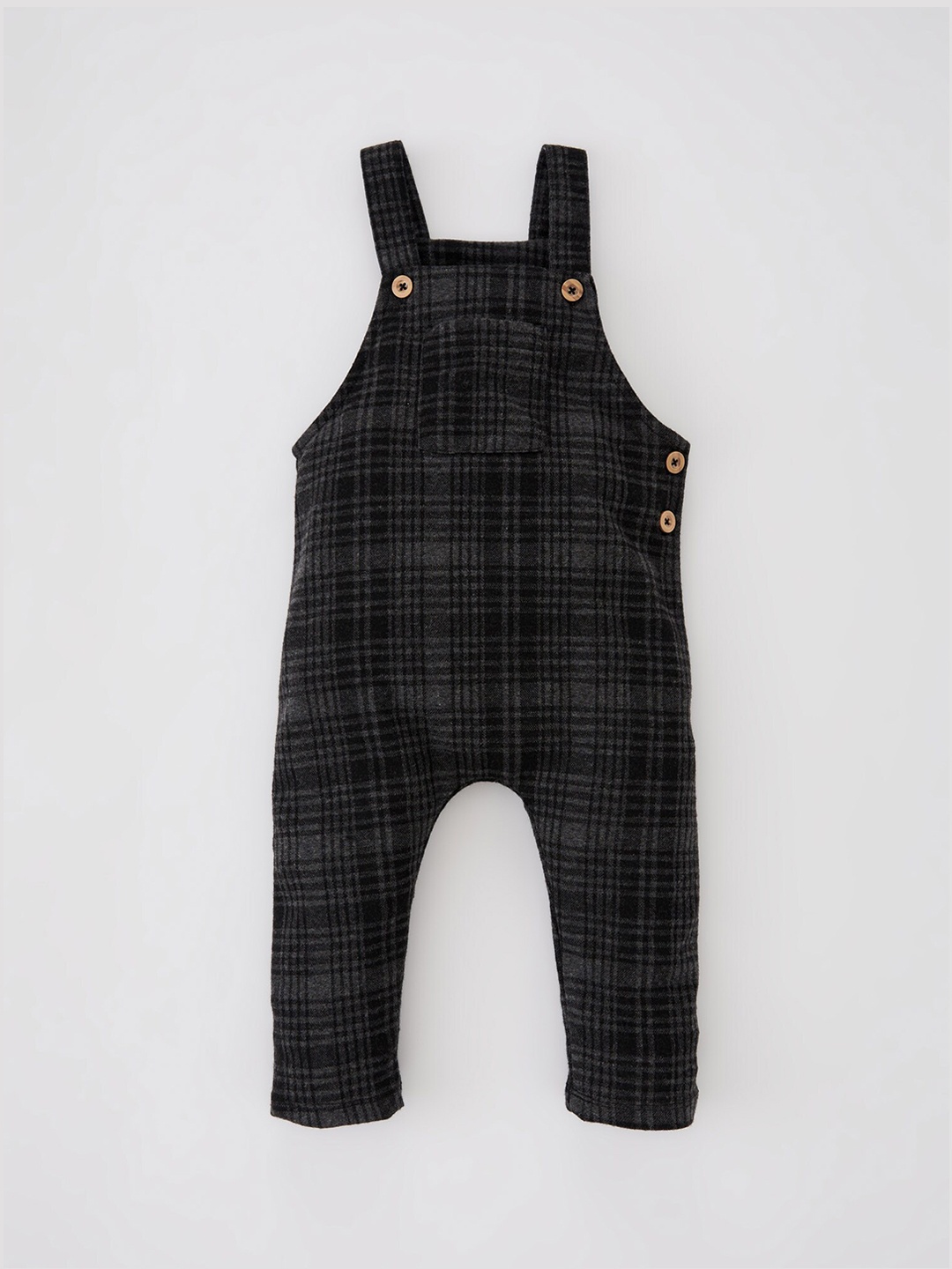 

DeFacto Boys Checked Dungarees, Black