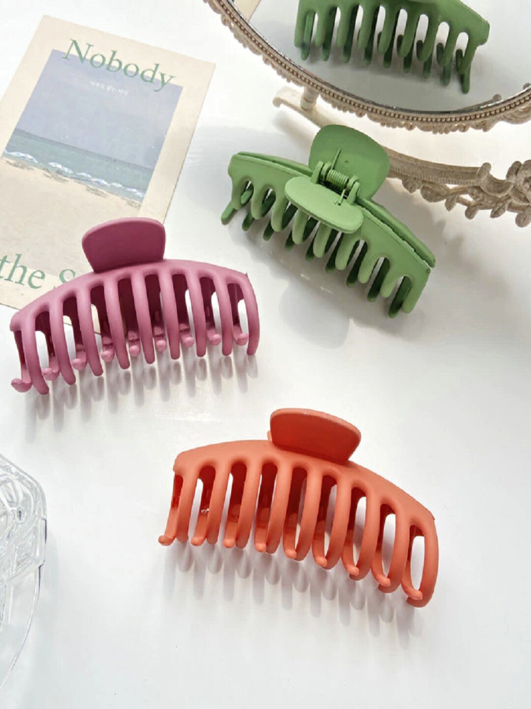 

Proplady Women Set of 3 Spiral Claw Clip, Green