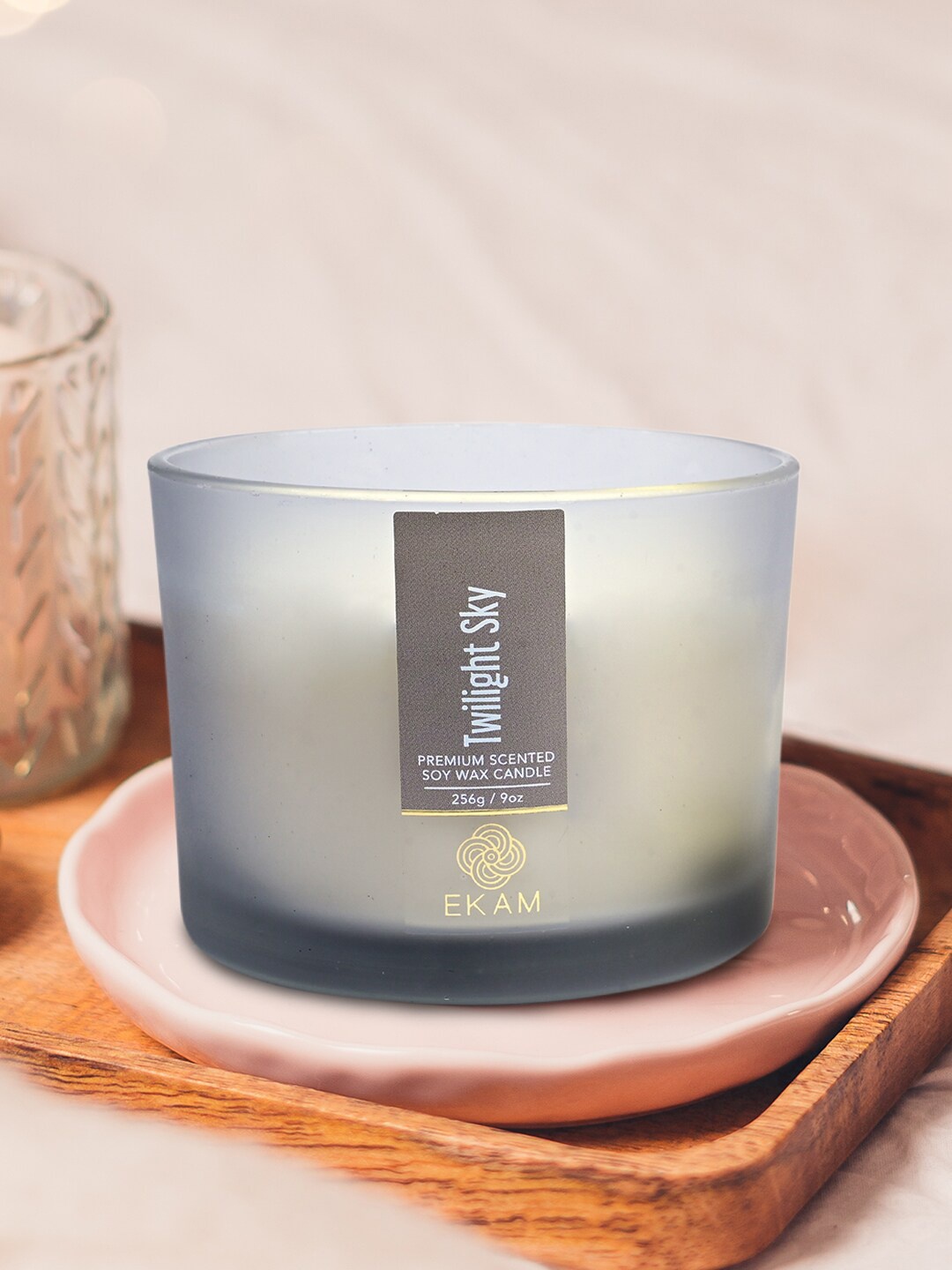

Ekam Grey Twilight Sky 3 Wick Scented Candle