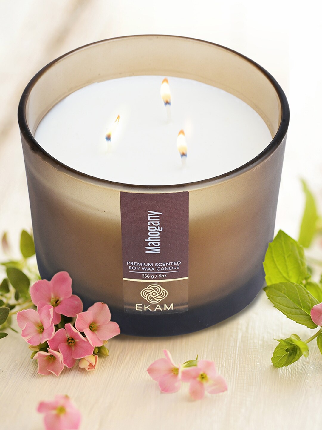 

Ekam Coffee Brown Mahogany 3 Wick Scented Candle