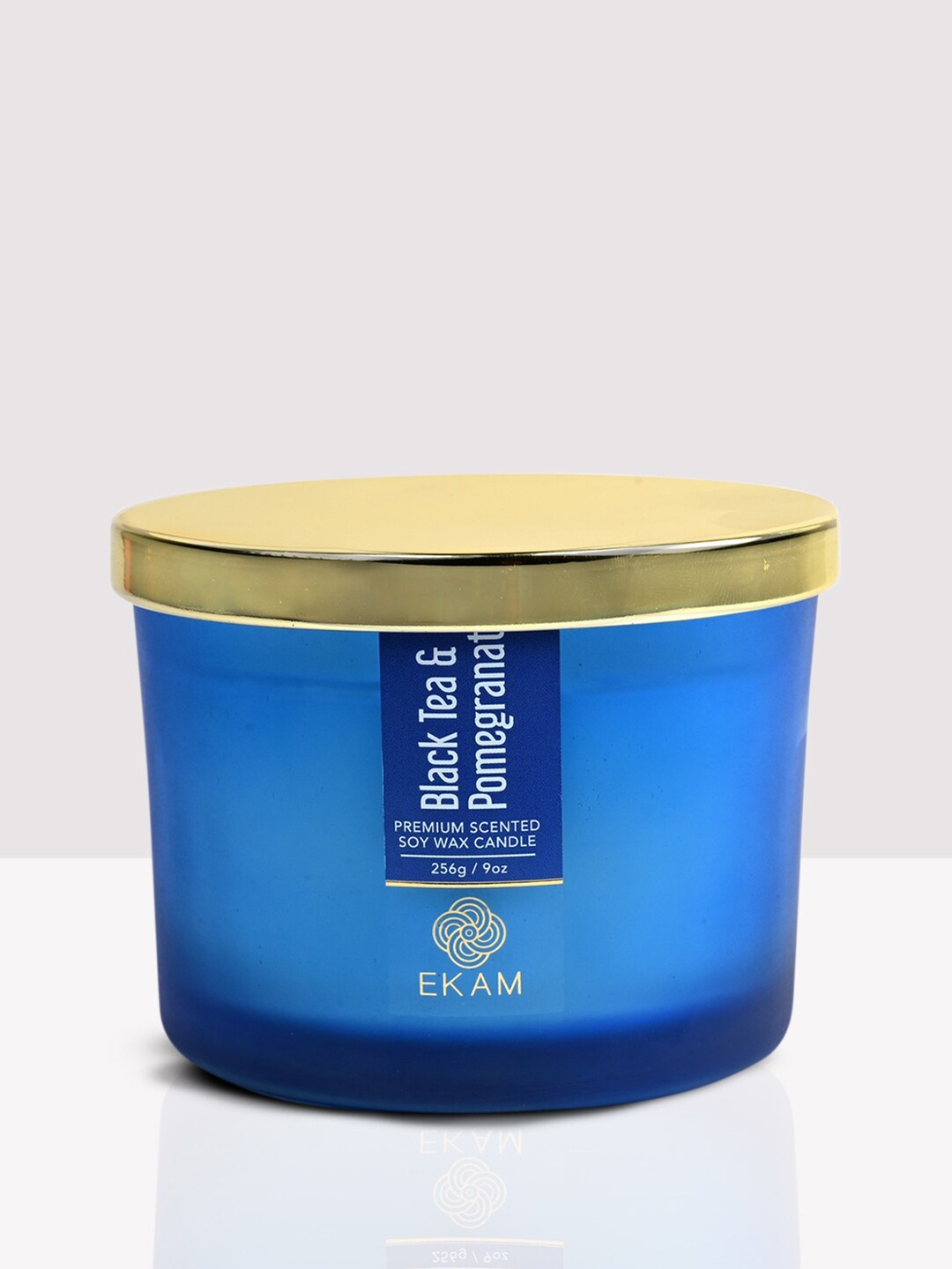 

Ekam Blue 3 Wick Black Tea & Pomegranate Fragrance Scented Candle