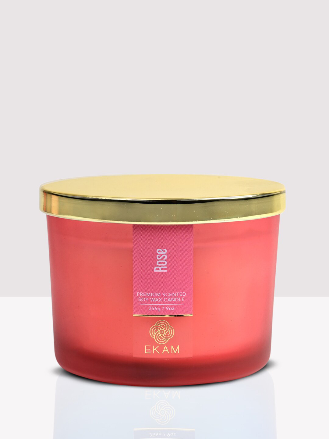

Ekam Pink 3 Wick Rose Scented Candle