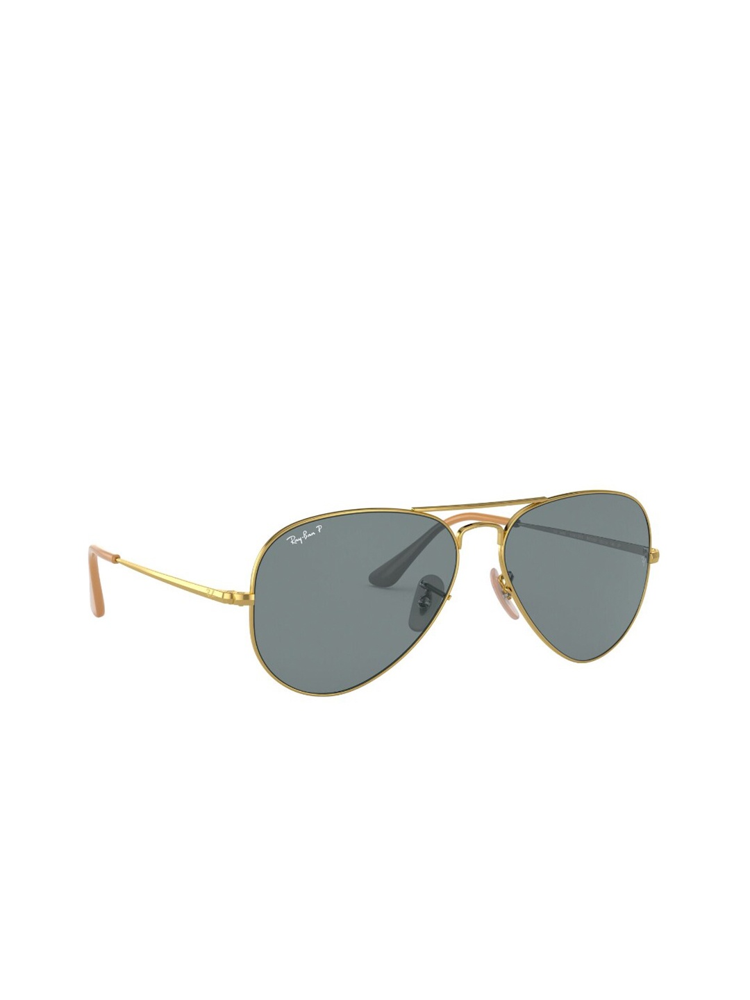 

Ray-Ban Unisex Polarized Blue Lens Pilot Sunglasses - 0RB36899064S262, Gold