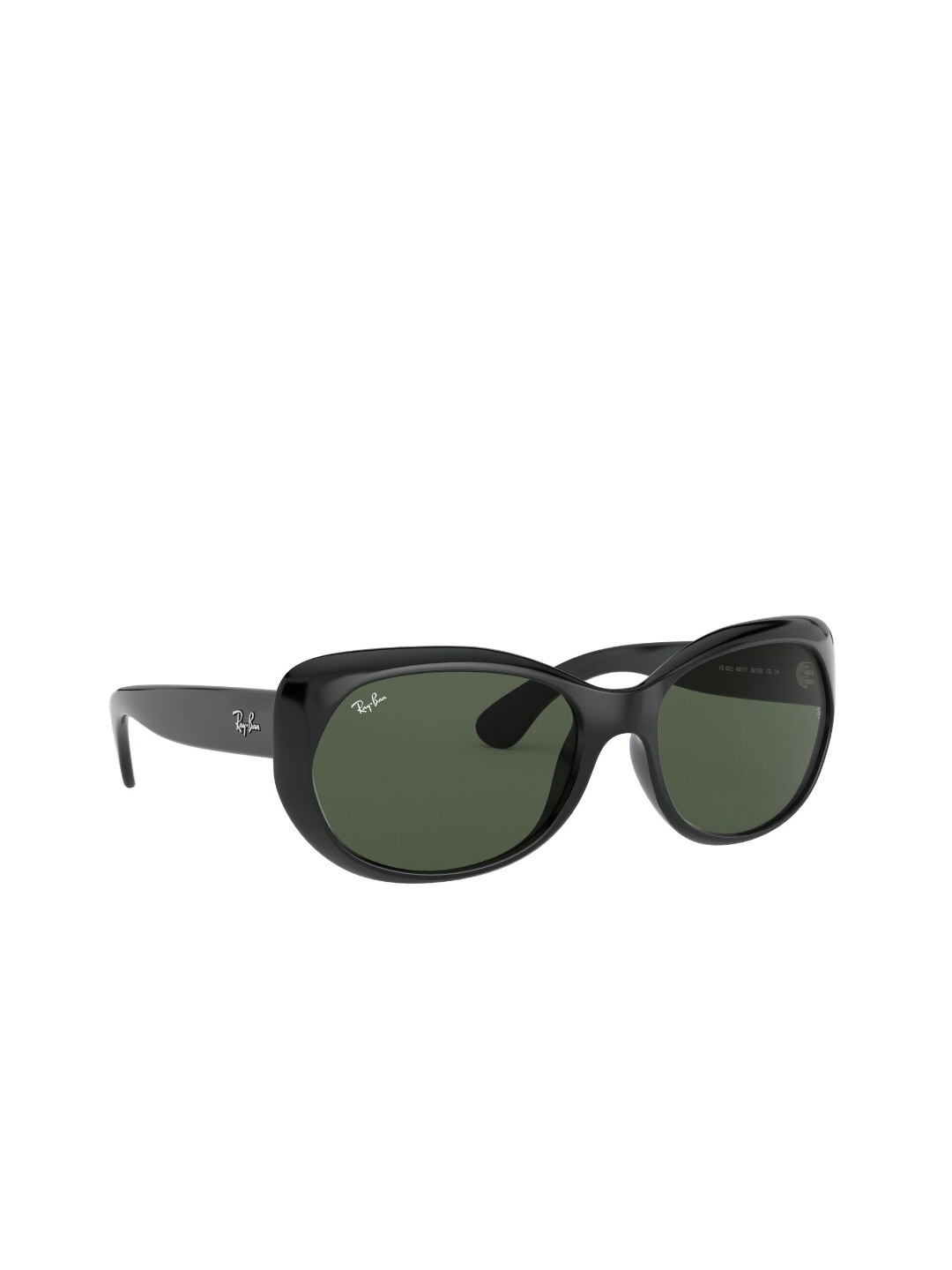 

Ray-Ban Women UV Protected Green Lens Square Sunglasses - 0RB4325601/7159, Black