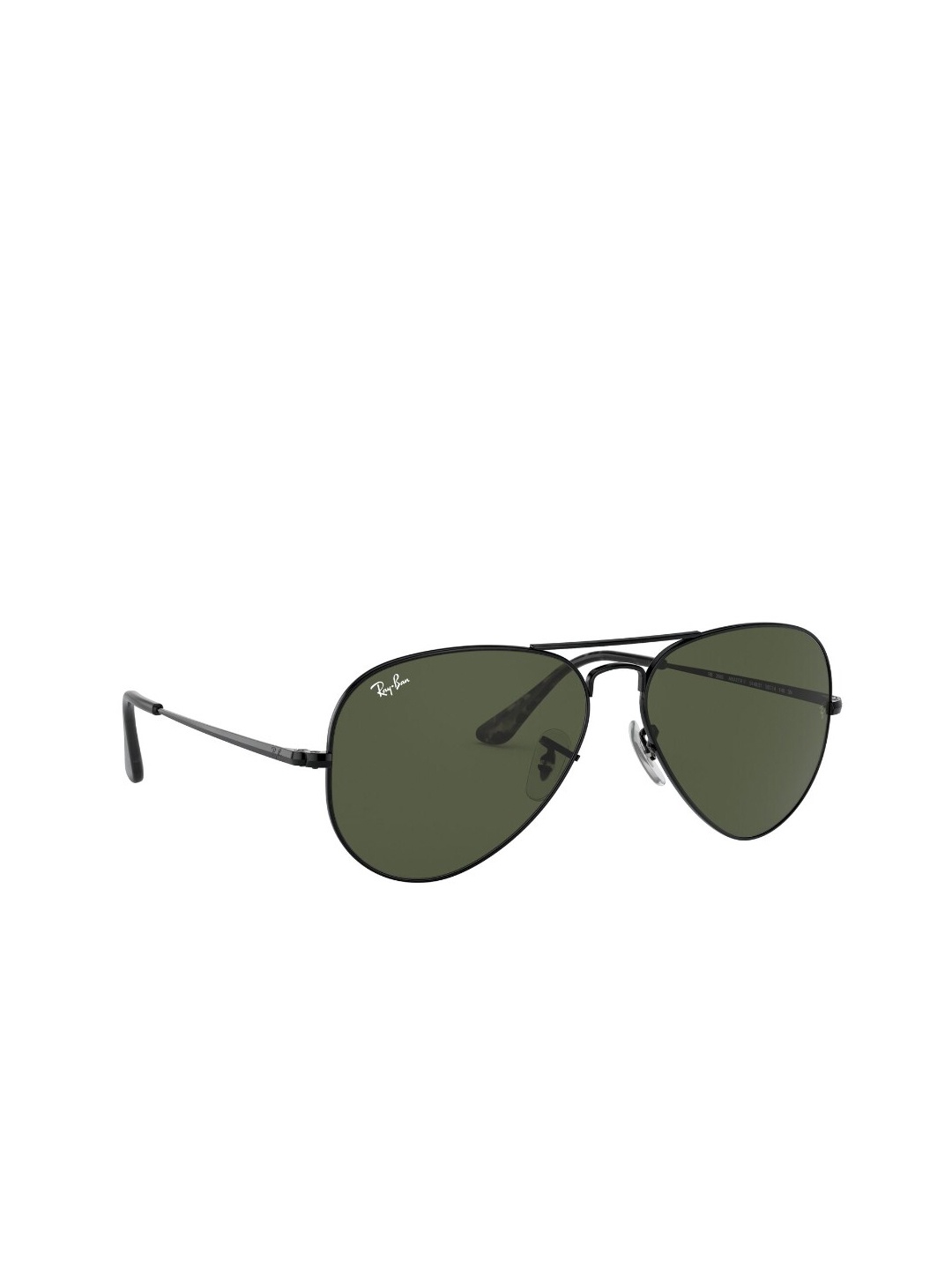 

Ray-Ban Unisex UV Protected Green Lens Pilot Sunglasses - 0RB368991483162, Black